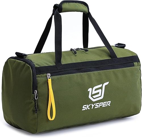 SKYSPER Bolsa de deporte pequeña para gimnasio para hombres y mujeres, bolsa de viaje para llevar durante la noche para el fin de semana, natación,