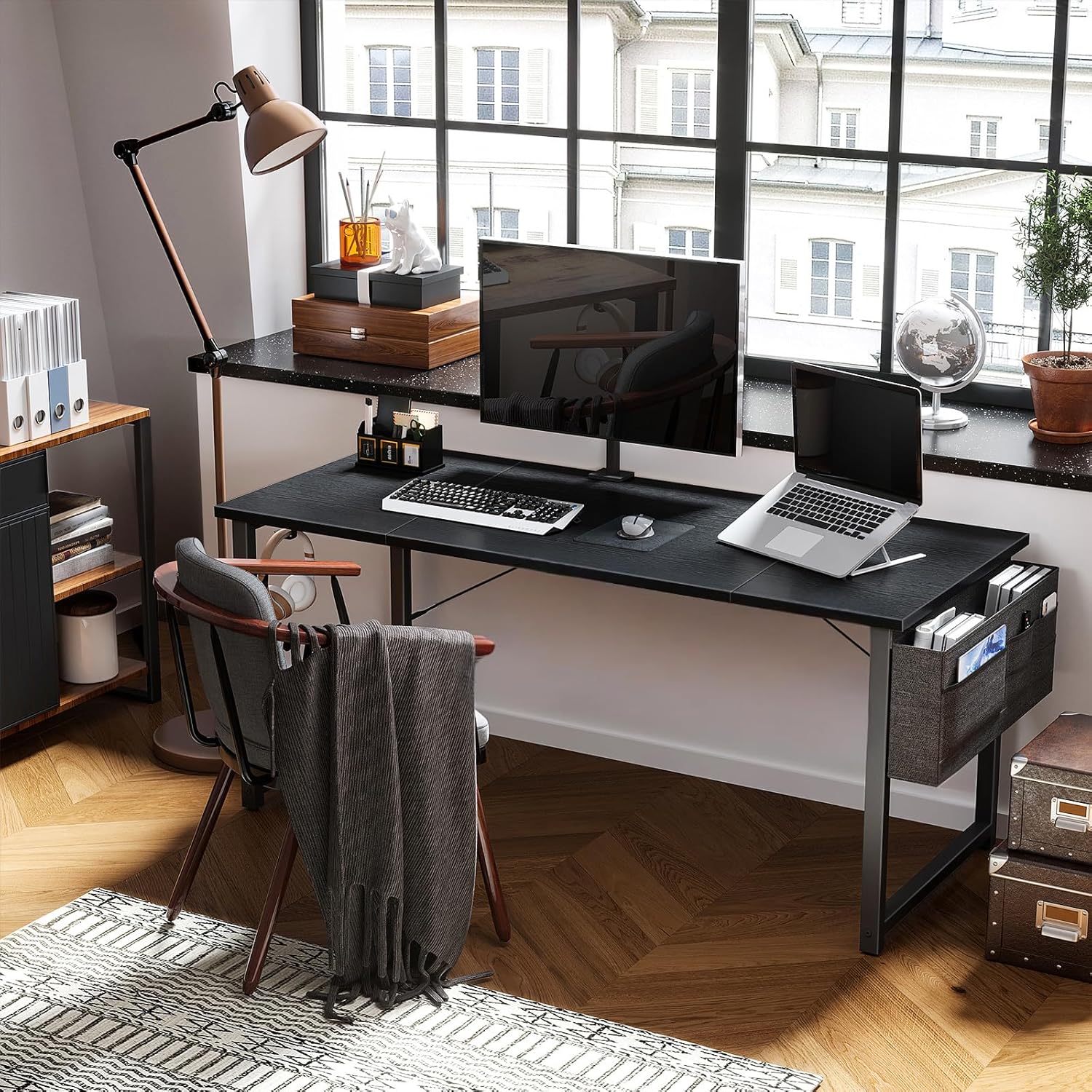 Assembled ODK Computer Desk in a home office setting