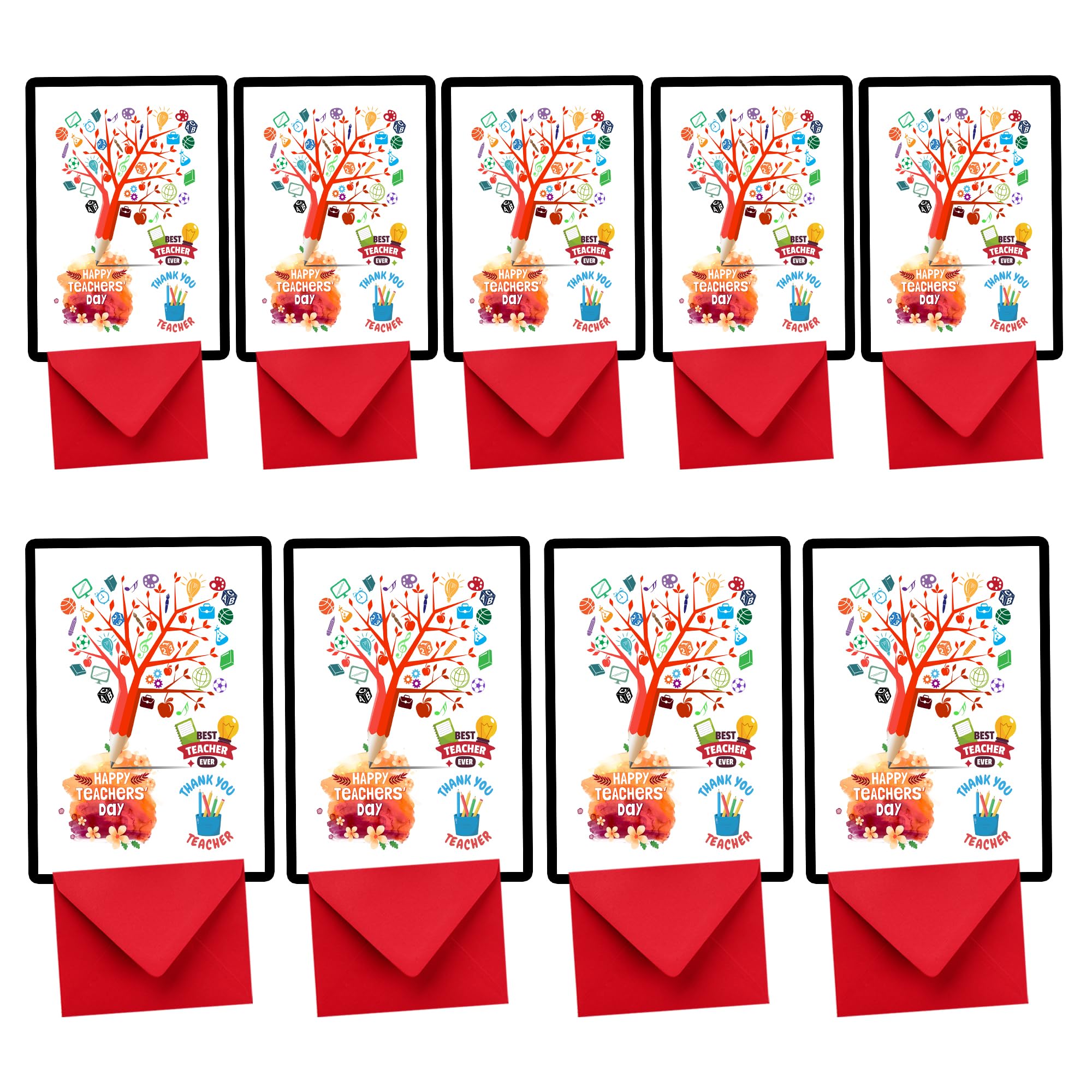 SELIGMANN® Fantastic Teachers day Greeting cards – Best Teacher of my life – Thank You for being a Wonderful Teacher Greeting card (Pack of 9)