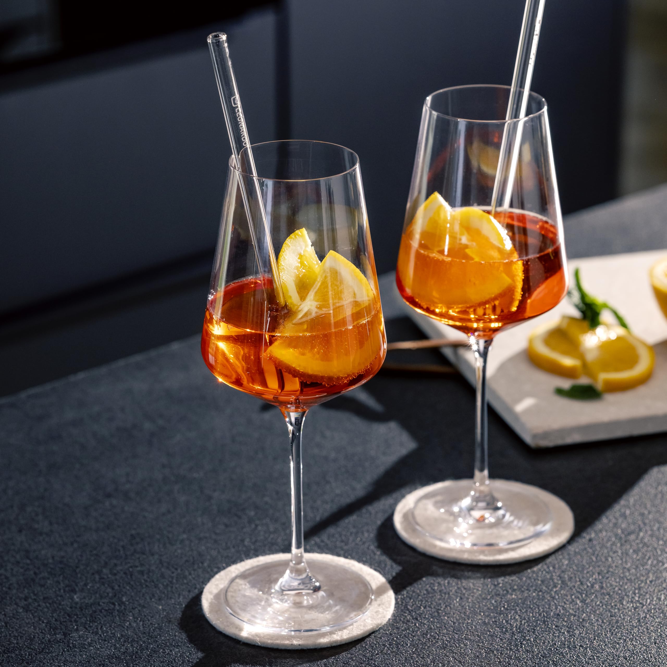 Verres à vin blanc Leonardo Puccini, lot de 6, verres à vin lavables au lave-vaisselle, gobelet avec tige étirée, set de verres à vin, 560 ml, 014789, transparent