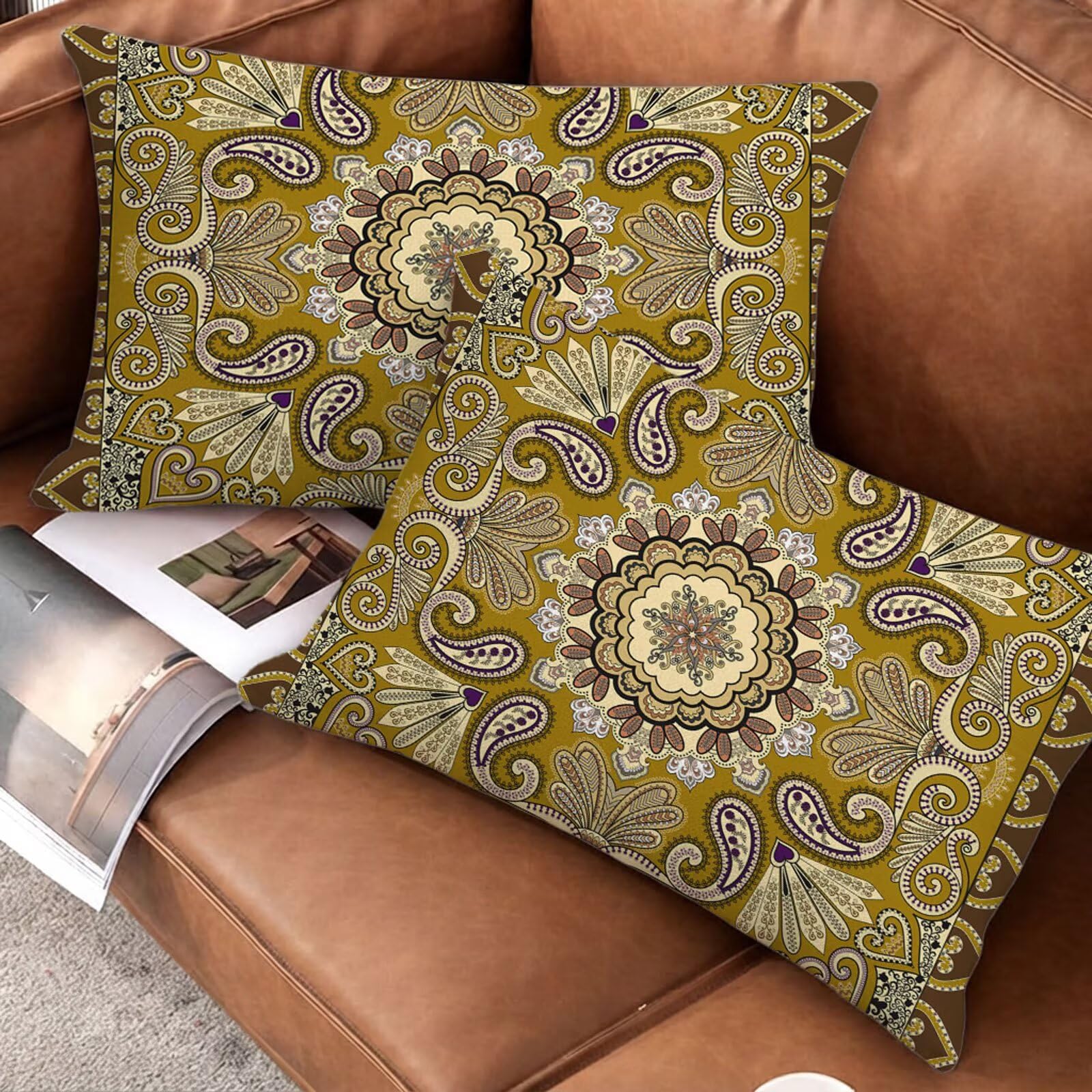 Poszewki na poduszki retro boho 60x80 cm poduszki na zewnątrz wodoodporne