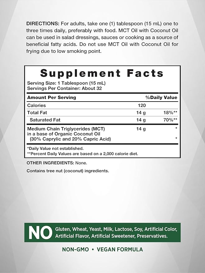 Nature's Truth Aceite MCT 473 ml miniatura 2