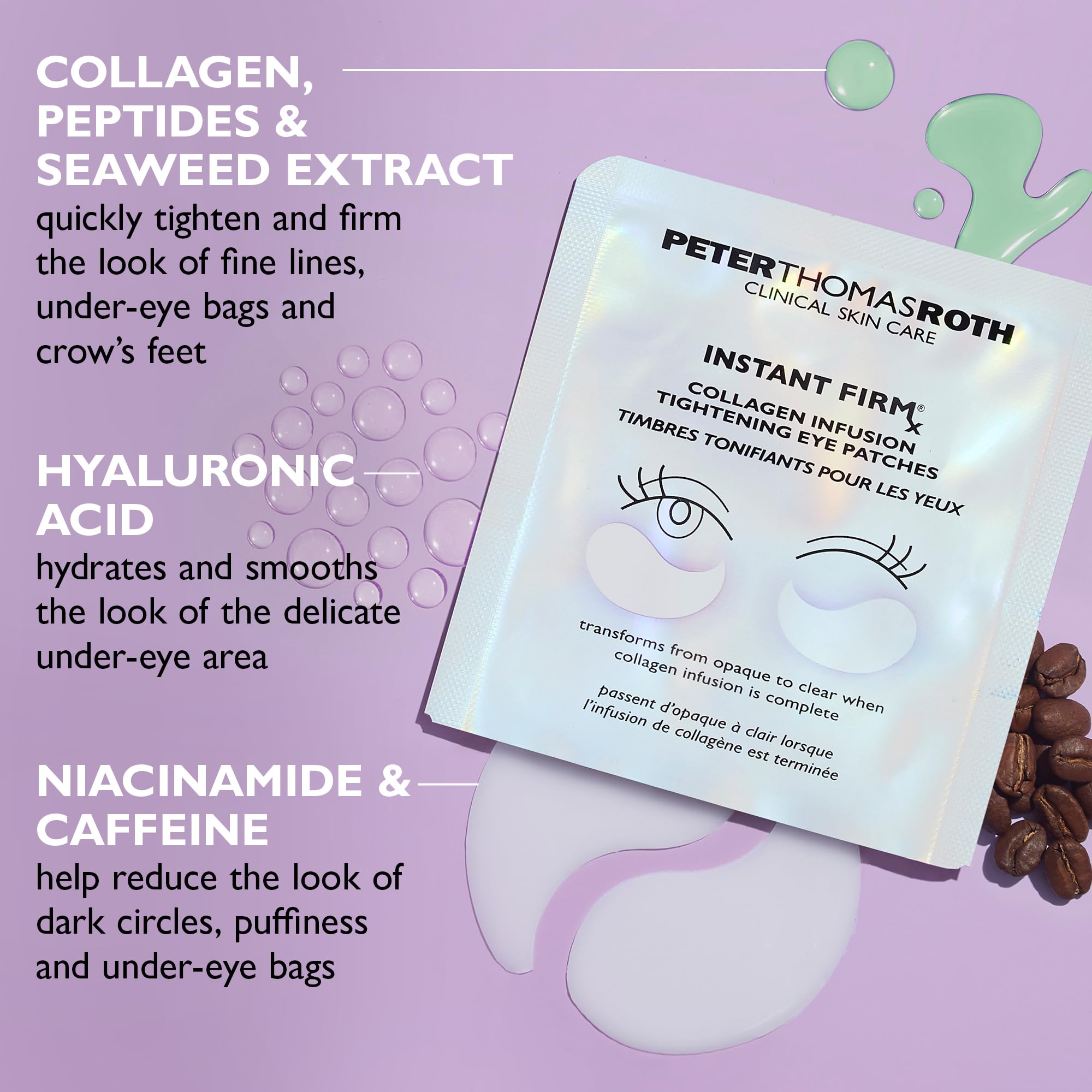 Peter Thomas Roth | Instant FIRMx® Collagen Tightening Eye Patches | Eye Patches For Firming Under-Eye Bags & Wrinkles | Eye Masks For Puffiness