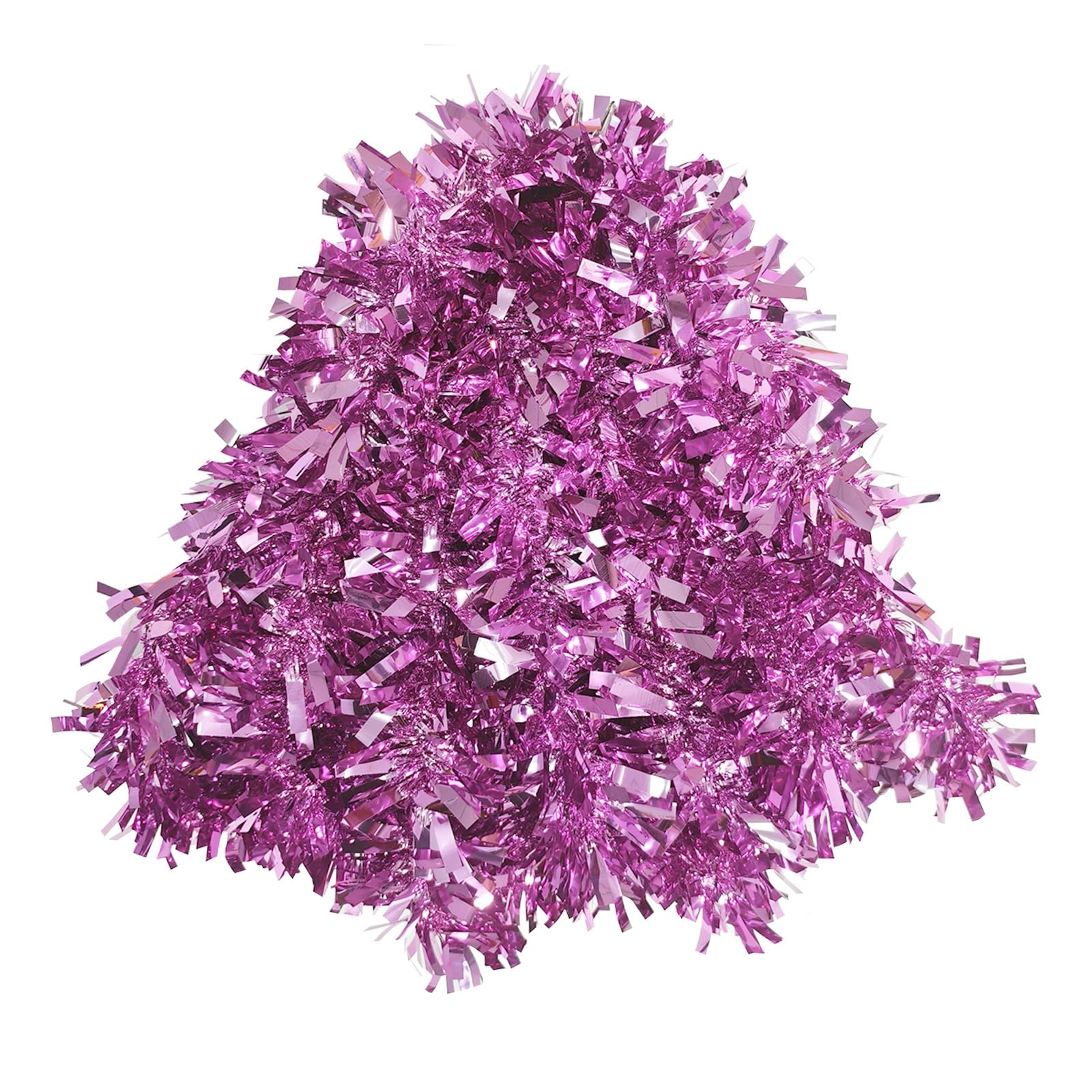 AMLOOPH Pink Tinsel, 10m Thick Pink Tinsel Garland For Christmas Tree Decorations, Chunky Christmas Tinsel Coarse Garland For Stairs Ceiling Door Xmas Home Decoration