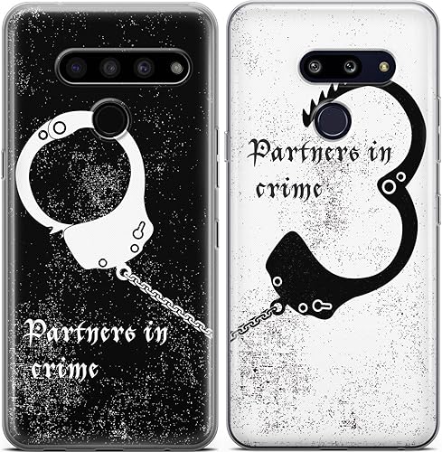 Miniatura 7 de Mertak Fundas a juego compatibles con iPhone 16 15 Pro Max 14 Plus 13 12 Mini 11 SE XS S25 S24 Esposas de silicona Lindas fundas blancas de socios