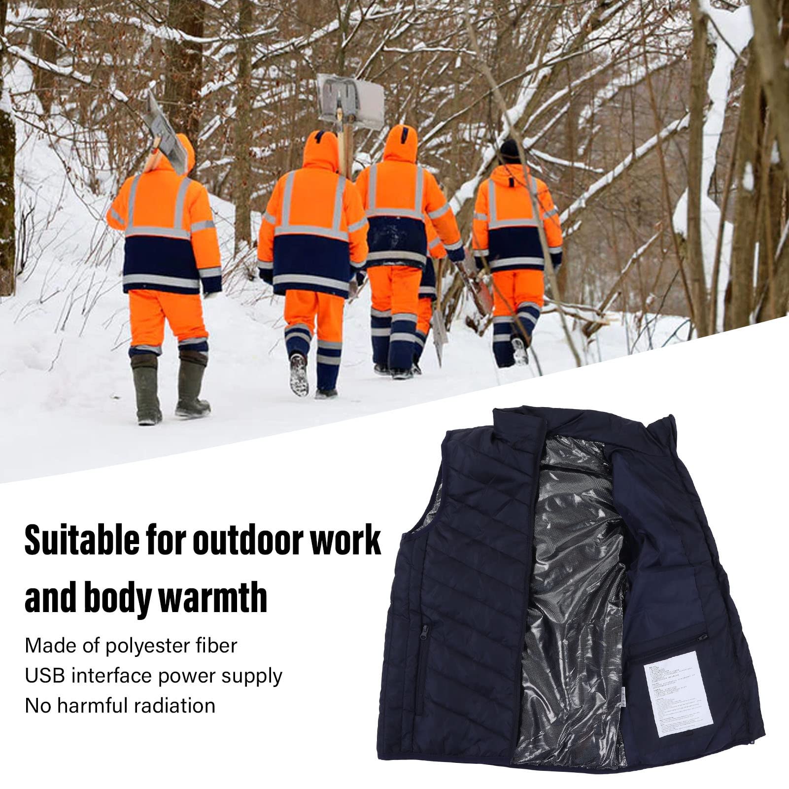 Gilet Riscaldante Elettrico 17 Zone di Riscaldamento 3 Gilet Riscaldato per Esterni con Controllo della Marcia Gilet Riscaldato Intelligente a Temperatura Costante (5XL)