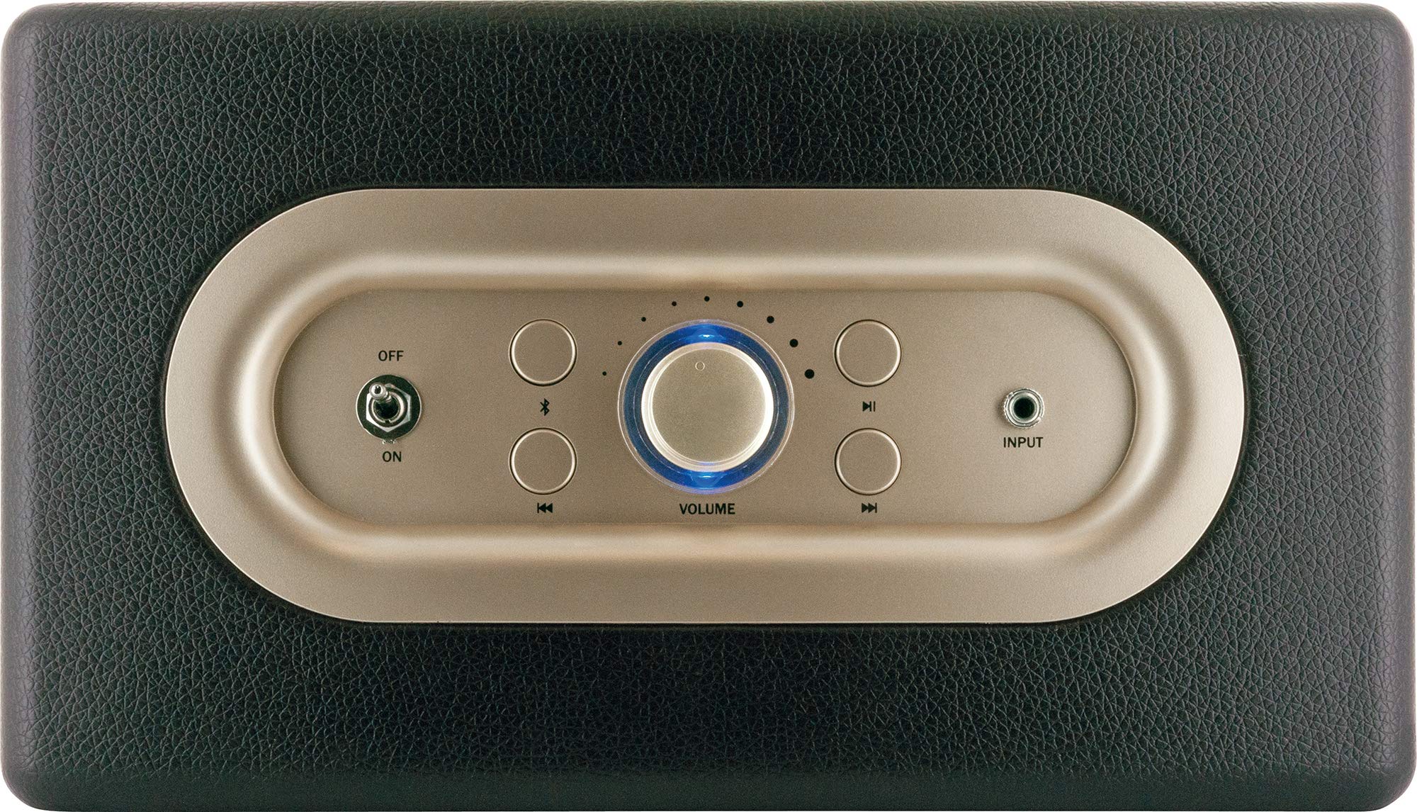 SCHWAIGER 661705 Enceinte Bluetooth rétro Enceinte Vintage Aspect Cuir Boîtier Bois Batterie HiFi Boîte à Musique INCL. câble Jack Câble Micro-USB Noir
