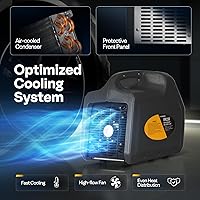 Vista 6 de VIVOHOME 110-120V CA 60Hz 3/4HP Máquina portátil de recuperación de refrigerante de cilindro único, gris