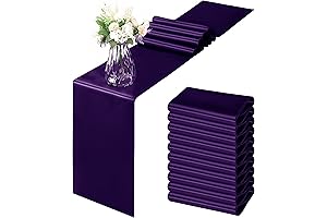12 Pack Purple Satin Table Runner 12 x 108 Inch