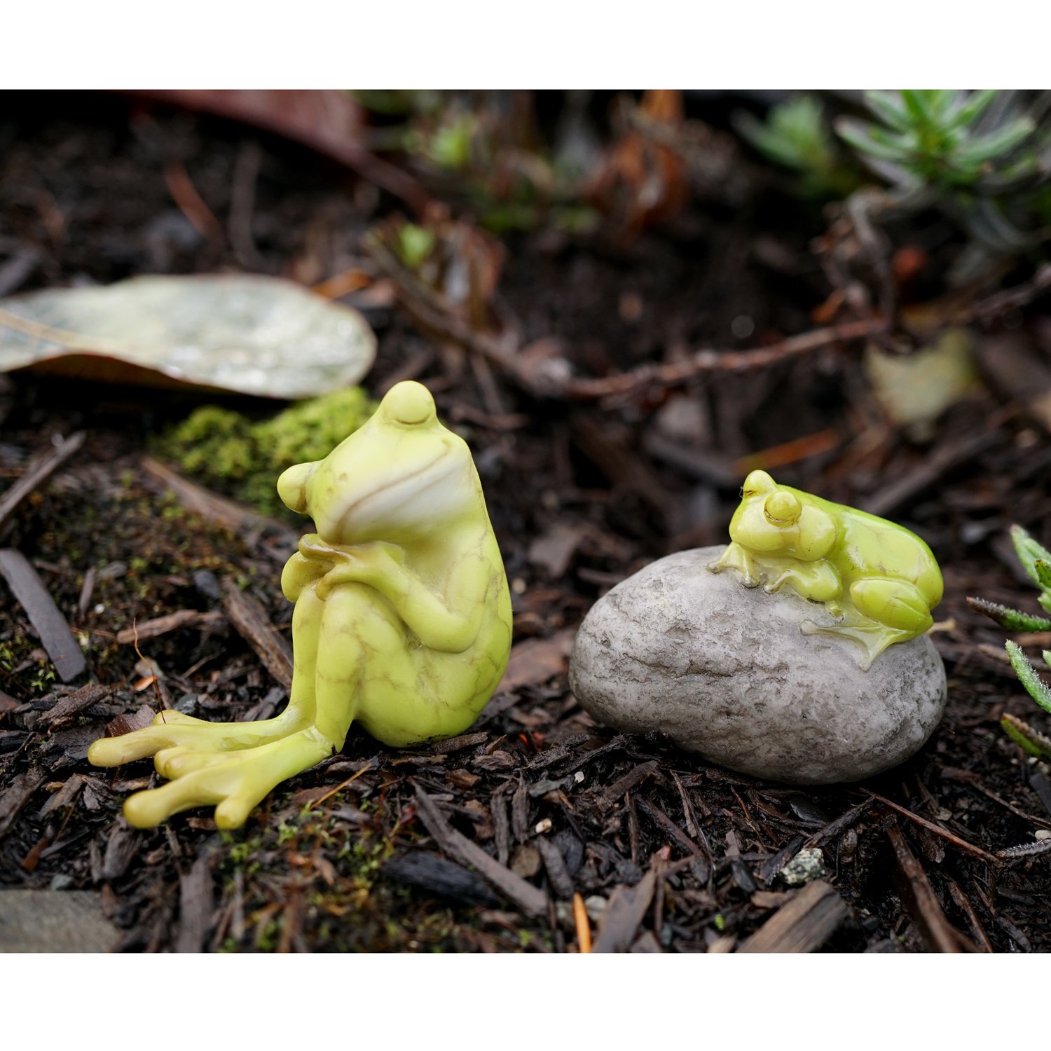 Top Collection Miniature Fairy Garden and Terrarium Statue, Frog Resting - Image 3