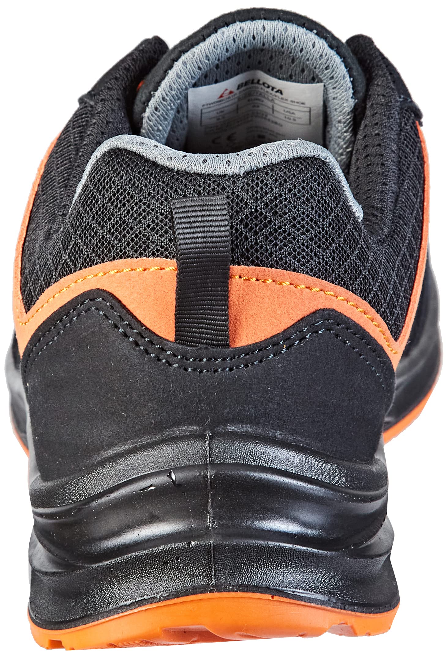Bellota FTW0539BOS1P - Zapato de Seguridad Flex Nitro de Hombre y Mujer (Talla 39) Ligero, Transpirable y Extra Acolchado, Negro Naranja