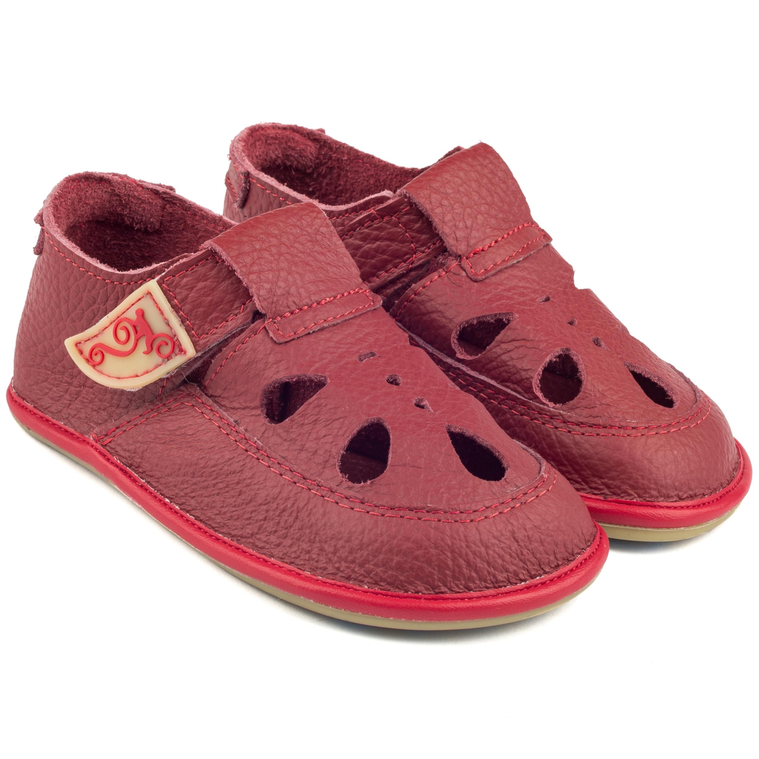 Magical Shoes Zapatos Descalzos para Niños, Zapatillas Infantil, Calzado con Suela Antideslizante, Zapatos Minimalistas Niña y Niño, Talla 25, Rojo, Coco