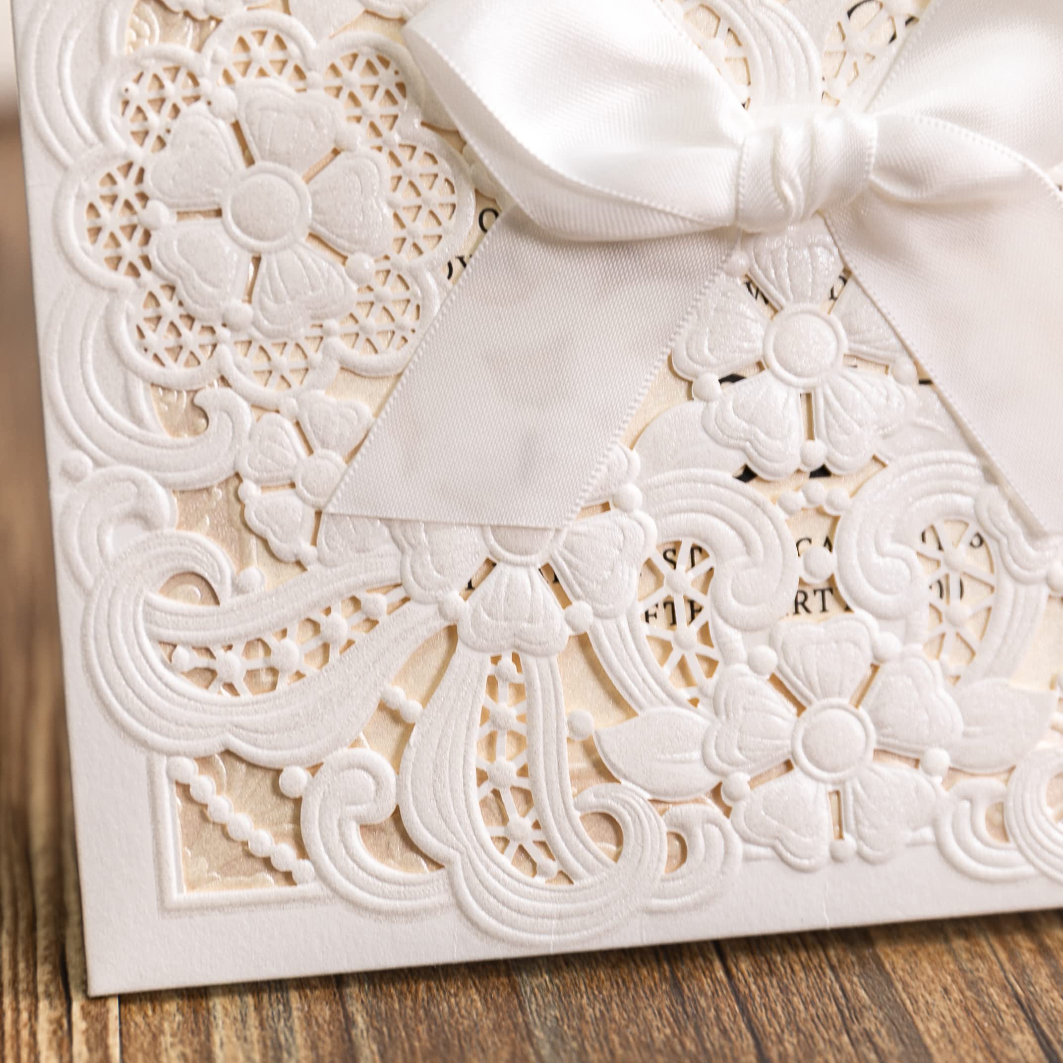 Wishmade 50 Invitaciones De Boda Cortadas Con Láser Tarjetas | Envío Gratis, image size:2144x2144