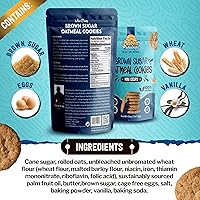 Vista 24 de Baked Cravings Galletas de avena crujientes con azúcar morena (24 galletas) Paquete de bocadillos Galletas de avena 100% naturales y crujientes