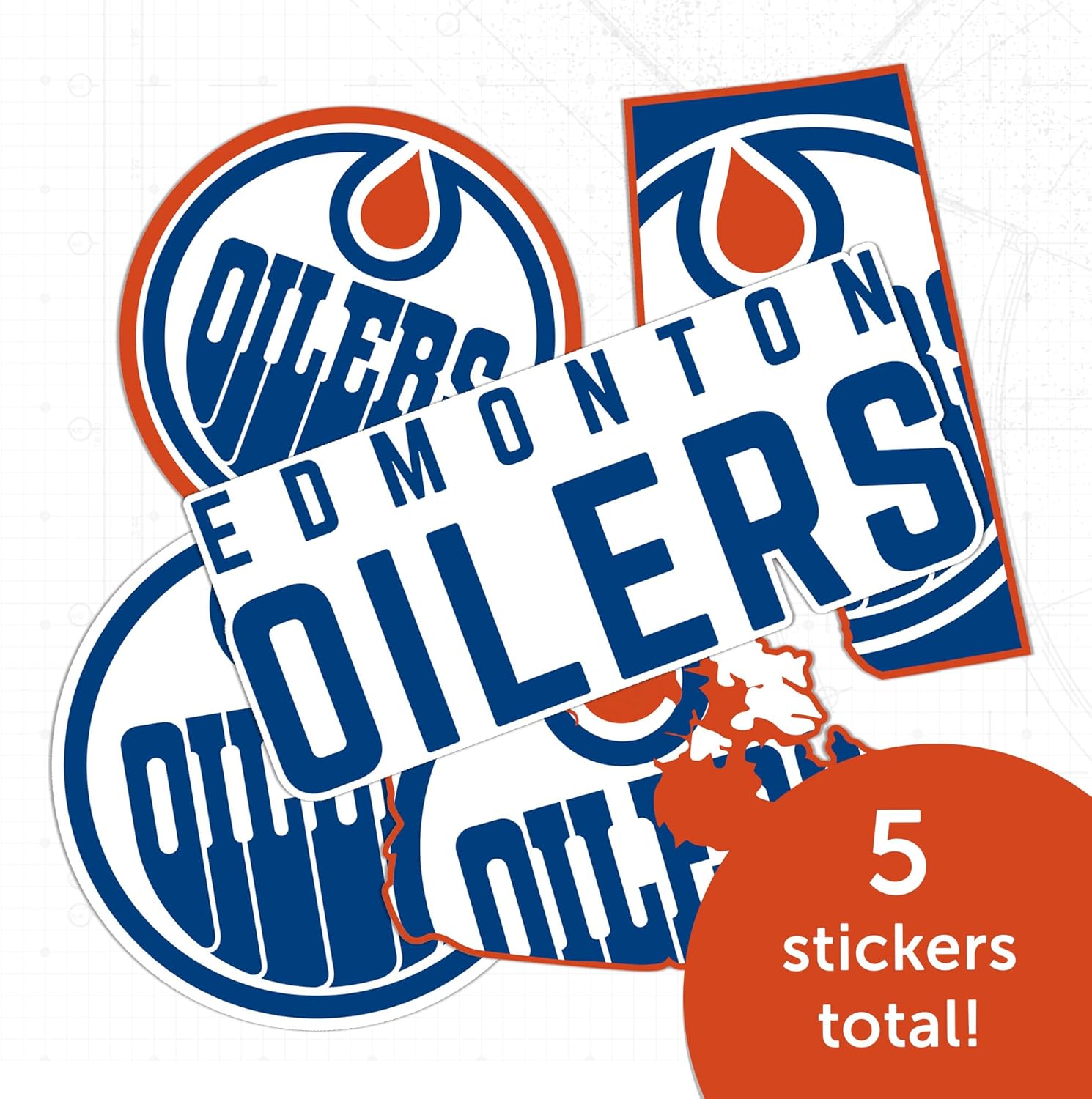 Desert Cactus Edmonton Oilers Team NHL National Hockey League Sticker Vinyl Decal Laptop Water Bottle Car Scrapbook (Type 2-3) - Image 5