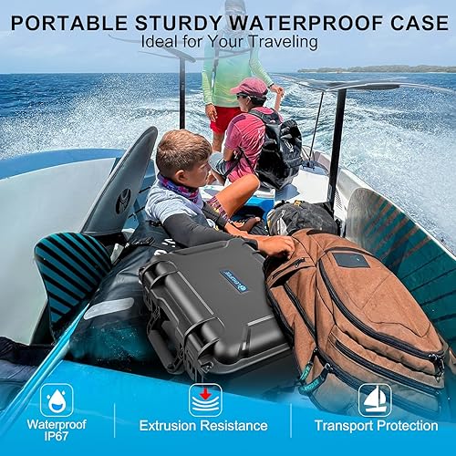 Miniatura 5 de Lekufee Funda rígida impermeable para DJI Air 3S/3, Fly More Combo, DJI RC Pro 2/RC 2/RC N3/N2, gafas 3/2/Integra, RC Motion 3/2 y accesorios (solo