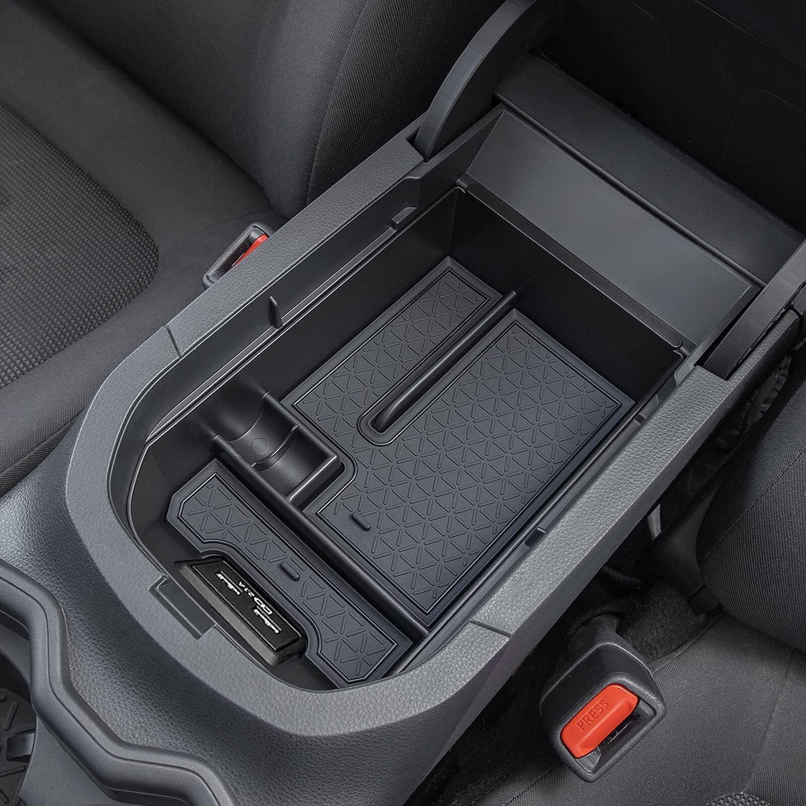 Organizer na konsolę środkową, schowek w podłokietniku, kompatybilny z Toyota RAV4 2019-2025, tacka do wkładania do samochodu, dodatkowe akcesoria wewnętrzne(Black)