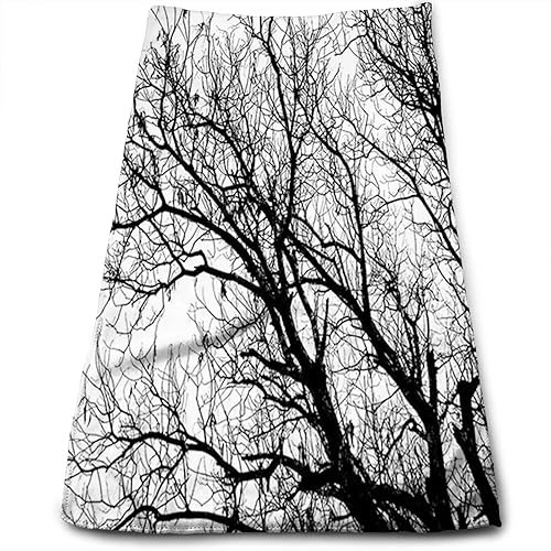 Fubido Nature - Toalla de mano para baño hogar cocina toalla para cocinar y hornear árbol de otoño sin hojas toalla para cocinar y hornear color