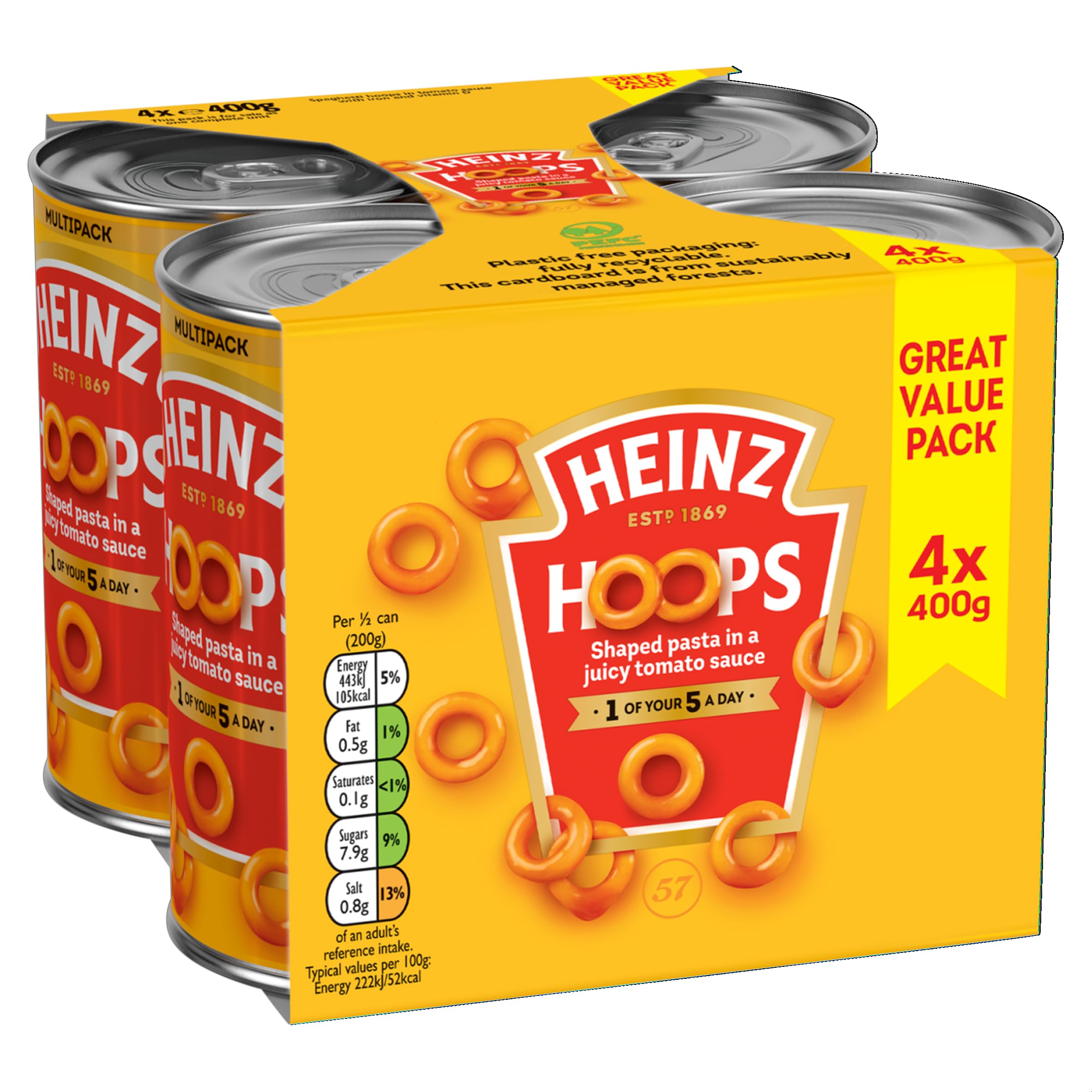 Spaghetti Hoops 4x400g