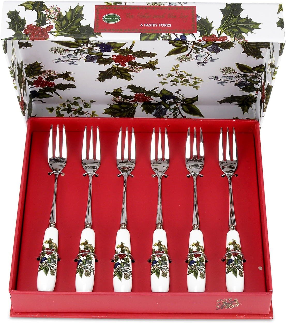 Portmeirion The Holly and The Ivy Pastry Forks, Set of 6