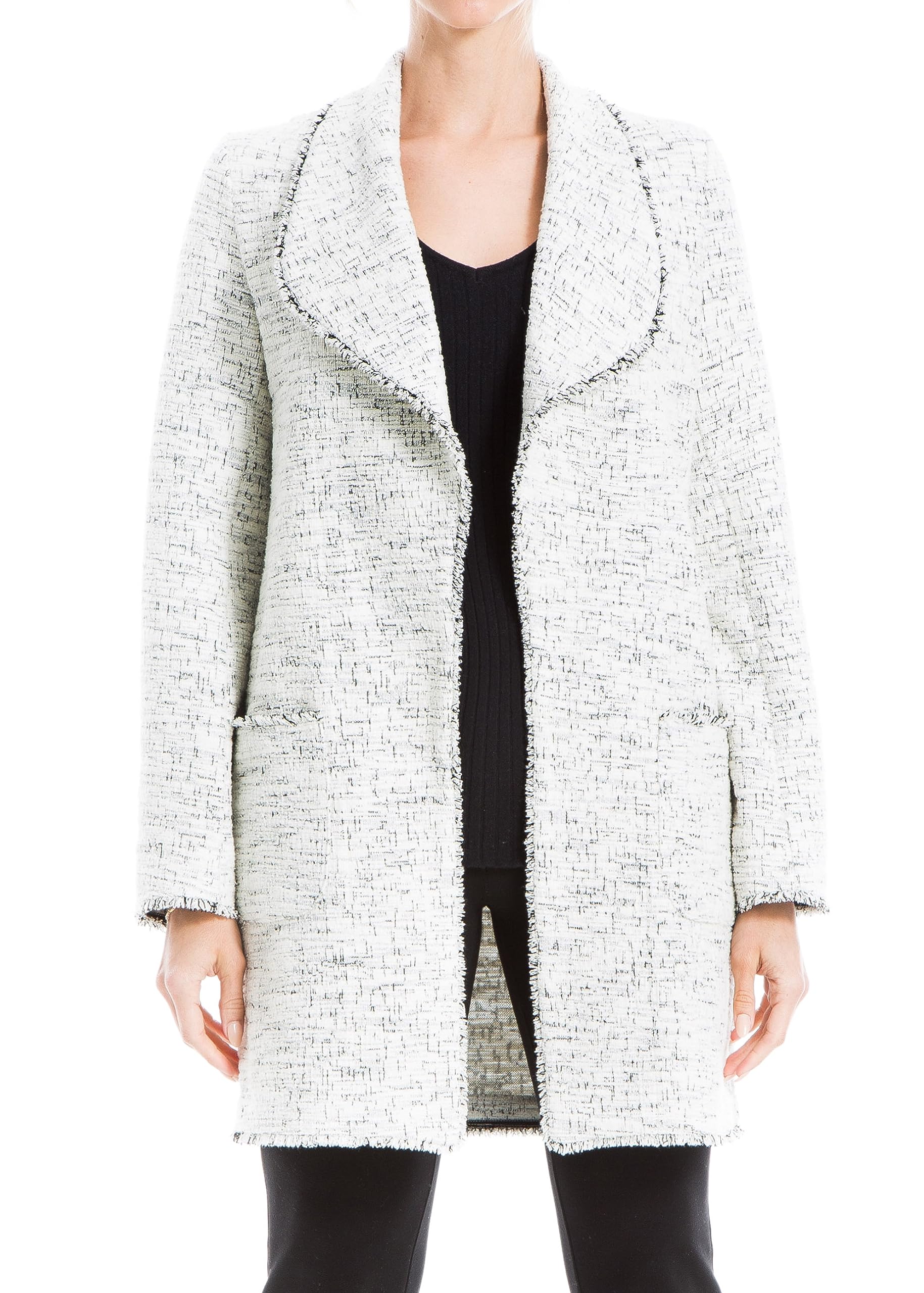 Max Studio Women's Tweed Long Jacket