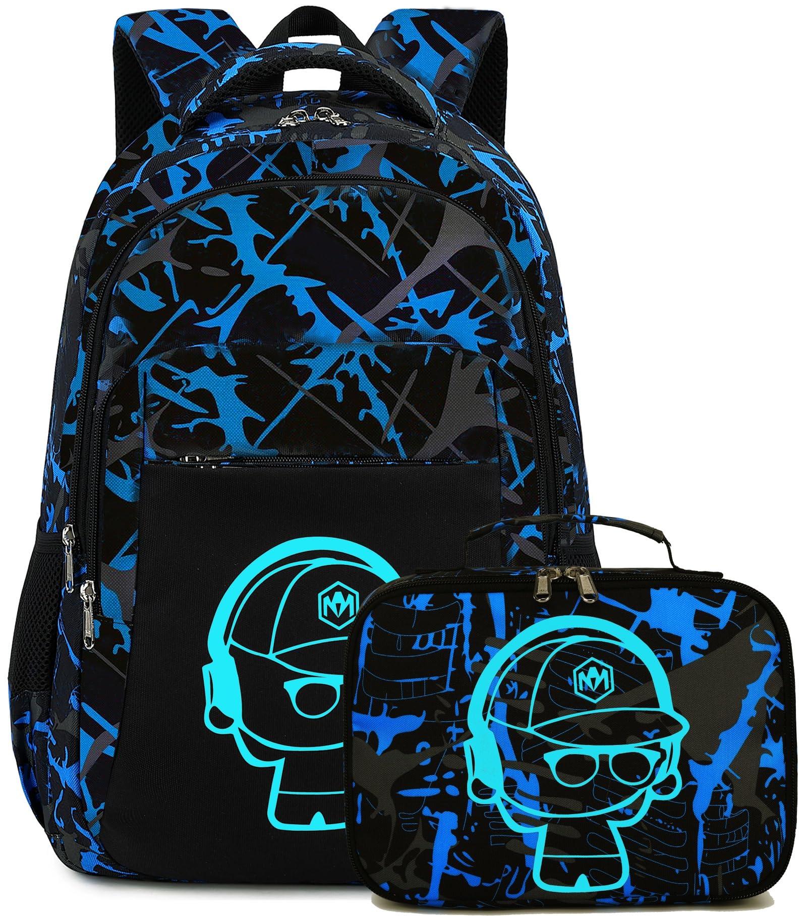 LEDAOU Kids School Backpack with Lunch Box for Boys Girls Bookbag School Bag Preschool Kindergarten Toddler Backpack