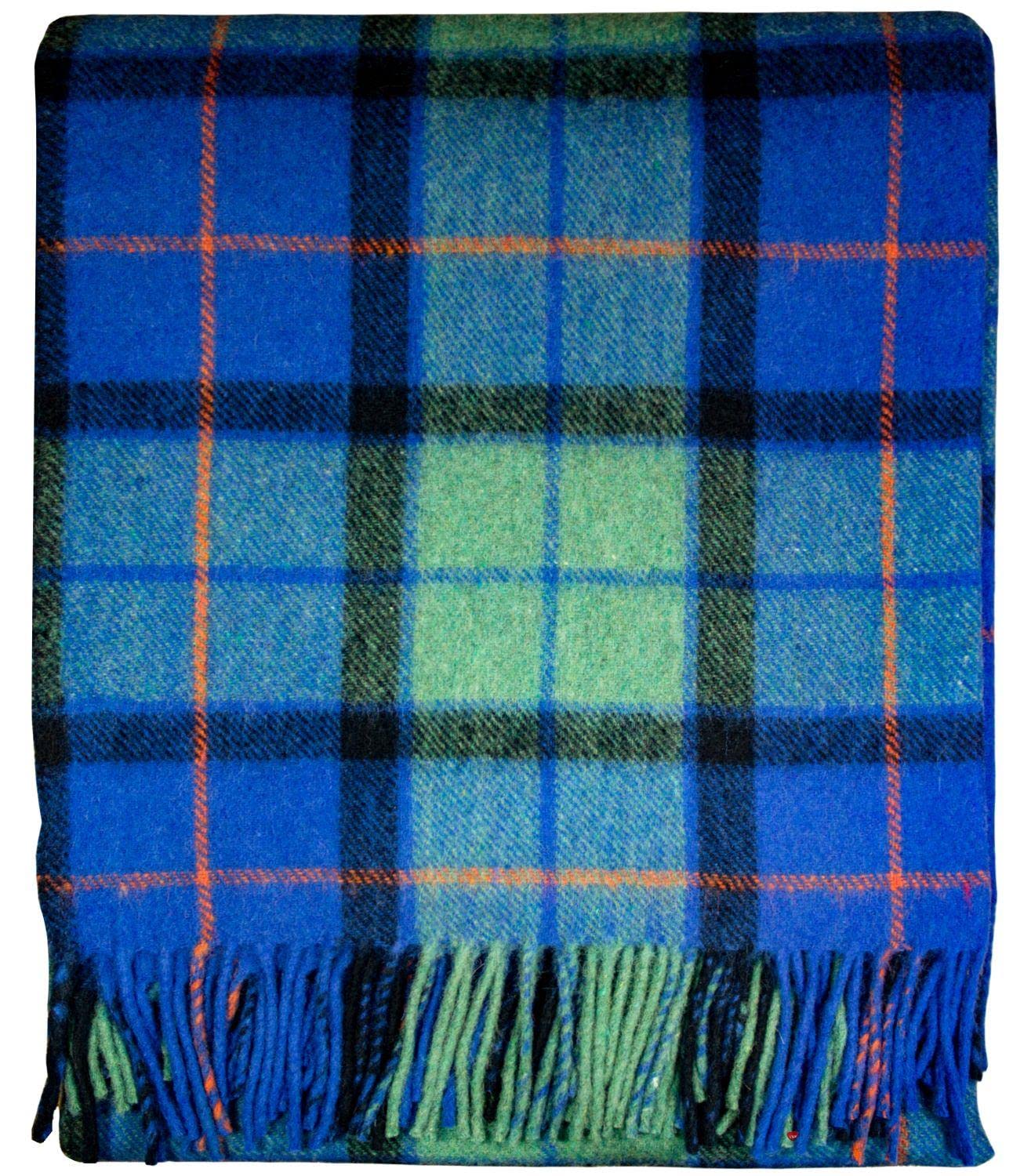 I Luv Ltd Flower Of Scotland Scottish Tartan Warm Wool Mix Throw Blanket Knee Plaid Throws For Sofas Travel Wool Rug Throws And Blankets 182 Cm X 152 Cm