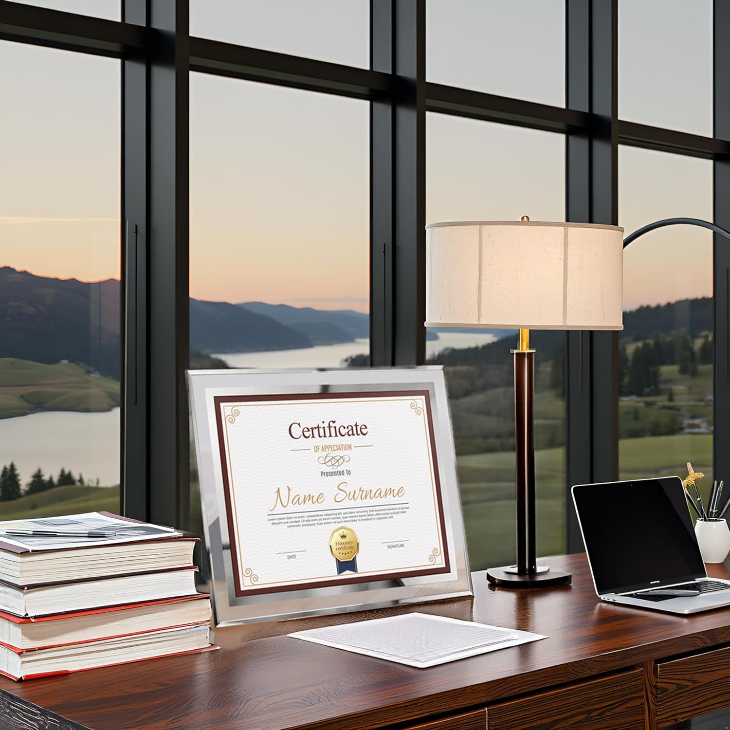 Schliersee 8.5x11 Certificate Frame Set of 10, 8.5 by 11 Glass Photo Picture Frame for Certificate, Document, Diploma, Degree, Award