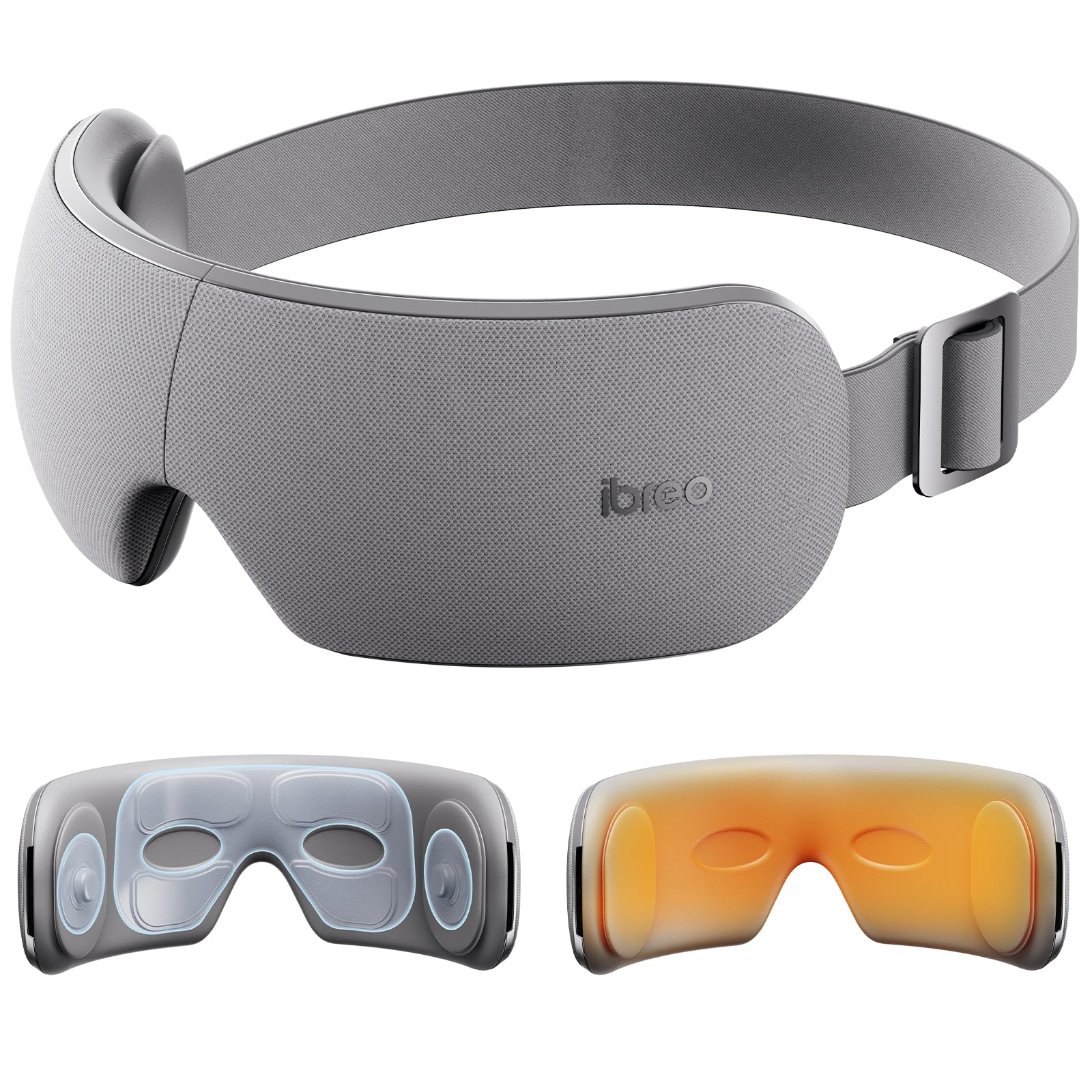 Eye Massager for Migraines with Temple Massage Heat Air Compression and Bluetooth Music Streaming Foldable Electric Eye Mask