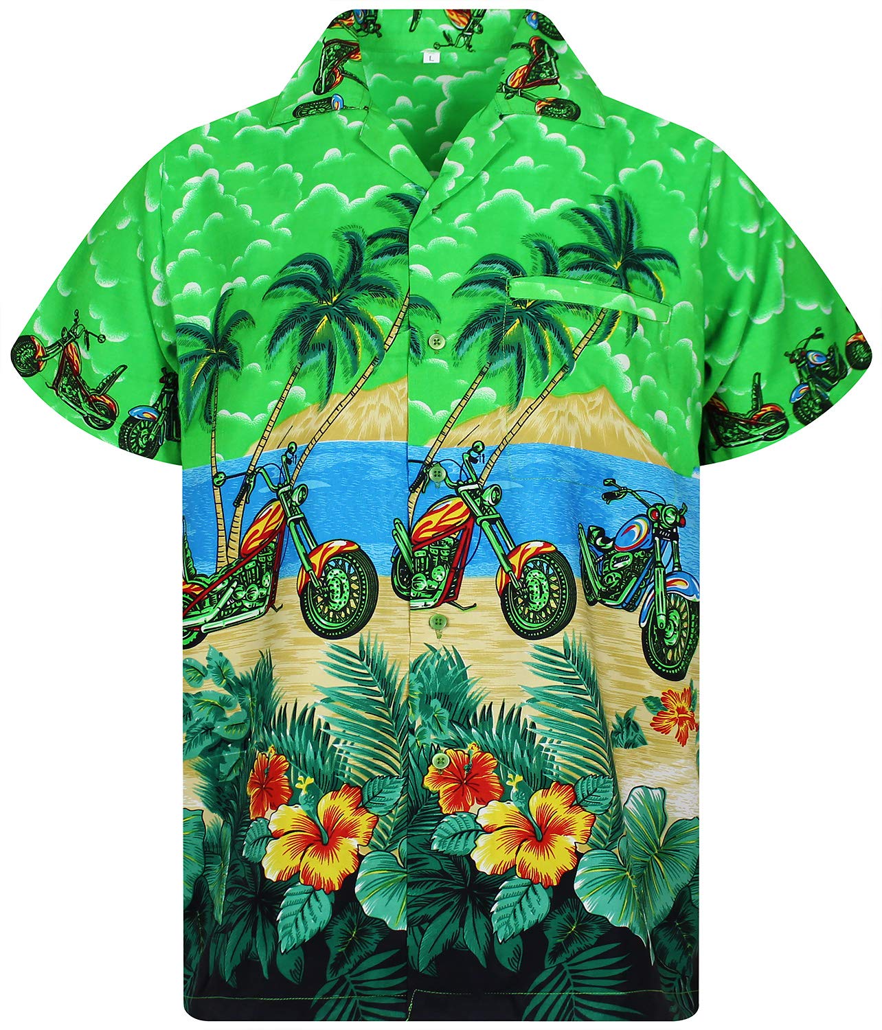 V.H.O.Funky Hawaiian Shirt, green, Small