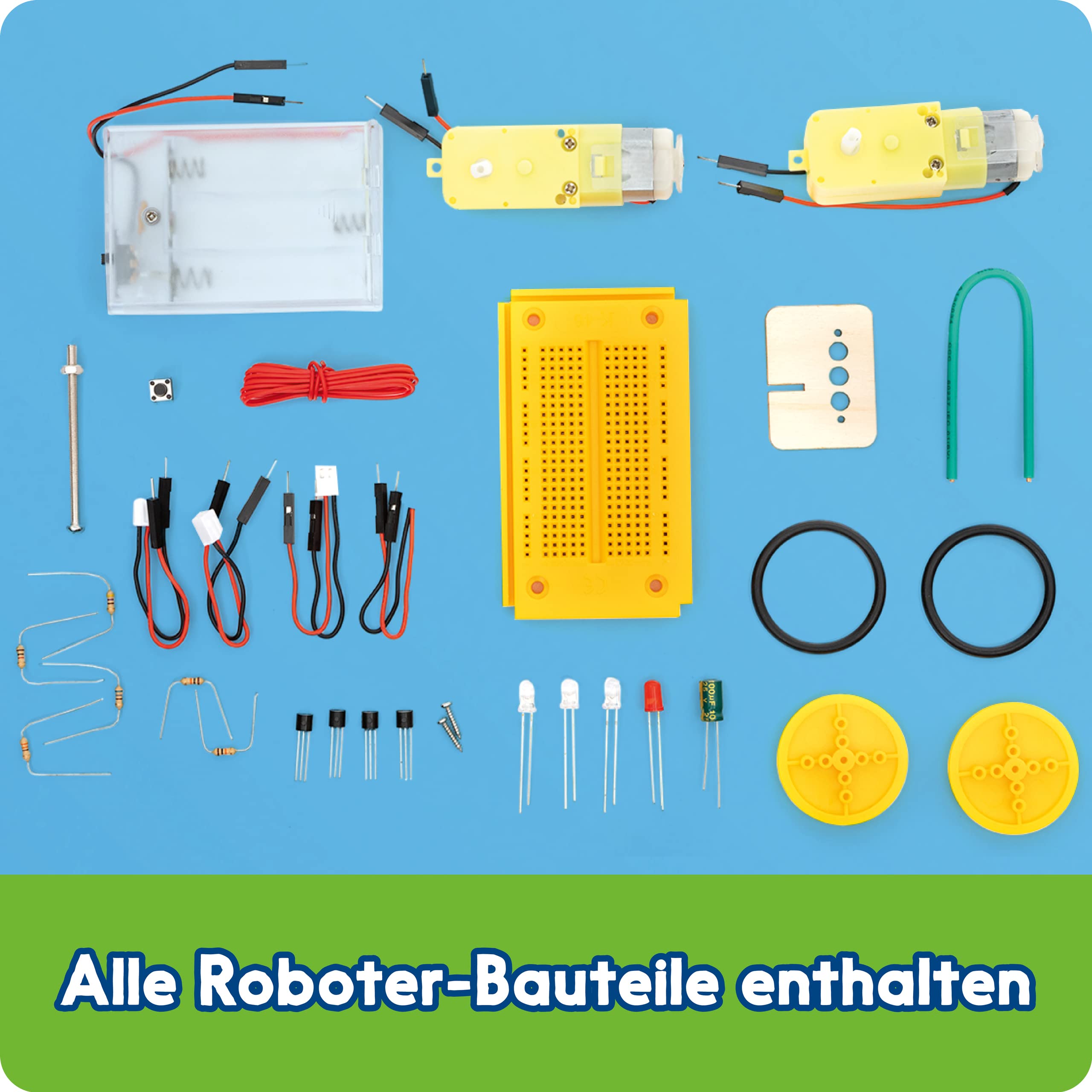 Franzis GEOlino 67158 - Kit da Costruzione Robot con Manuale con Istruzioni Dettagliate (Lingua Italiana Non Garantita), Senza Saldatura, per Bambini dai 10 Anni in su