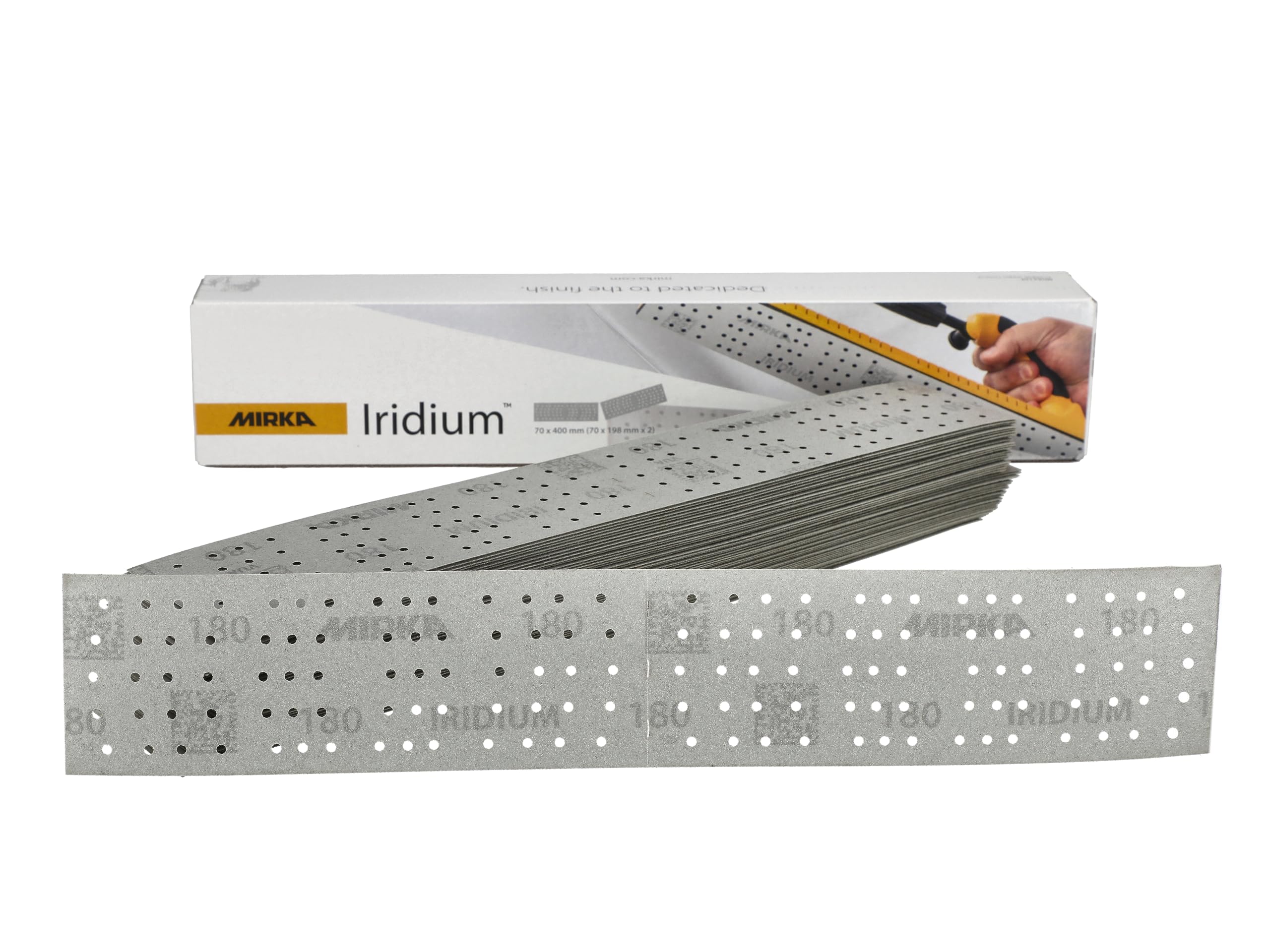 Mirka Abrasive Sheets Iridium Sandpaper 70x400mm Grit 180 50 pcs