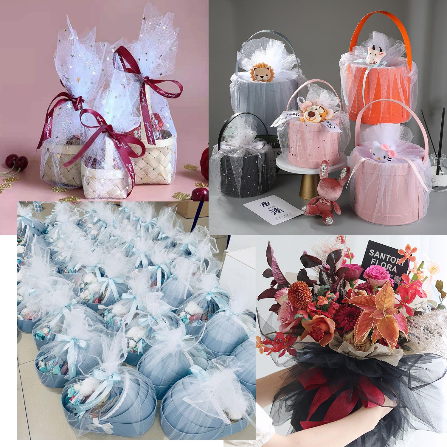 Tüllstoff Meterware mit Glitzernde Stern 2000×150cm Tüll Dekoband Weich Garn Tuch Tüll Deko Stoffe Hochzeit Tüllband Organza Stoffe zum Nähen für DIY Bekleidung Tutu Rock Schwarz 20 Meter