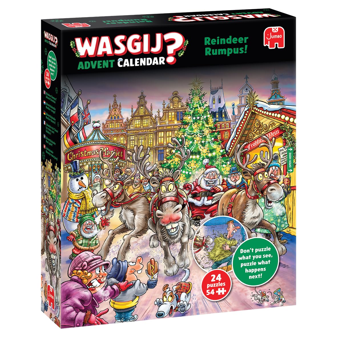 Wasgij Advent Calendar, Reindeer Rumpus – 24 Days of Christmas Puzzles