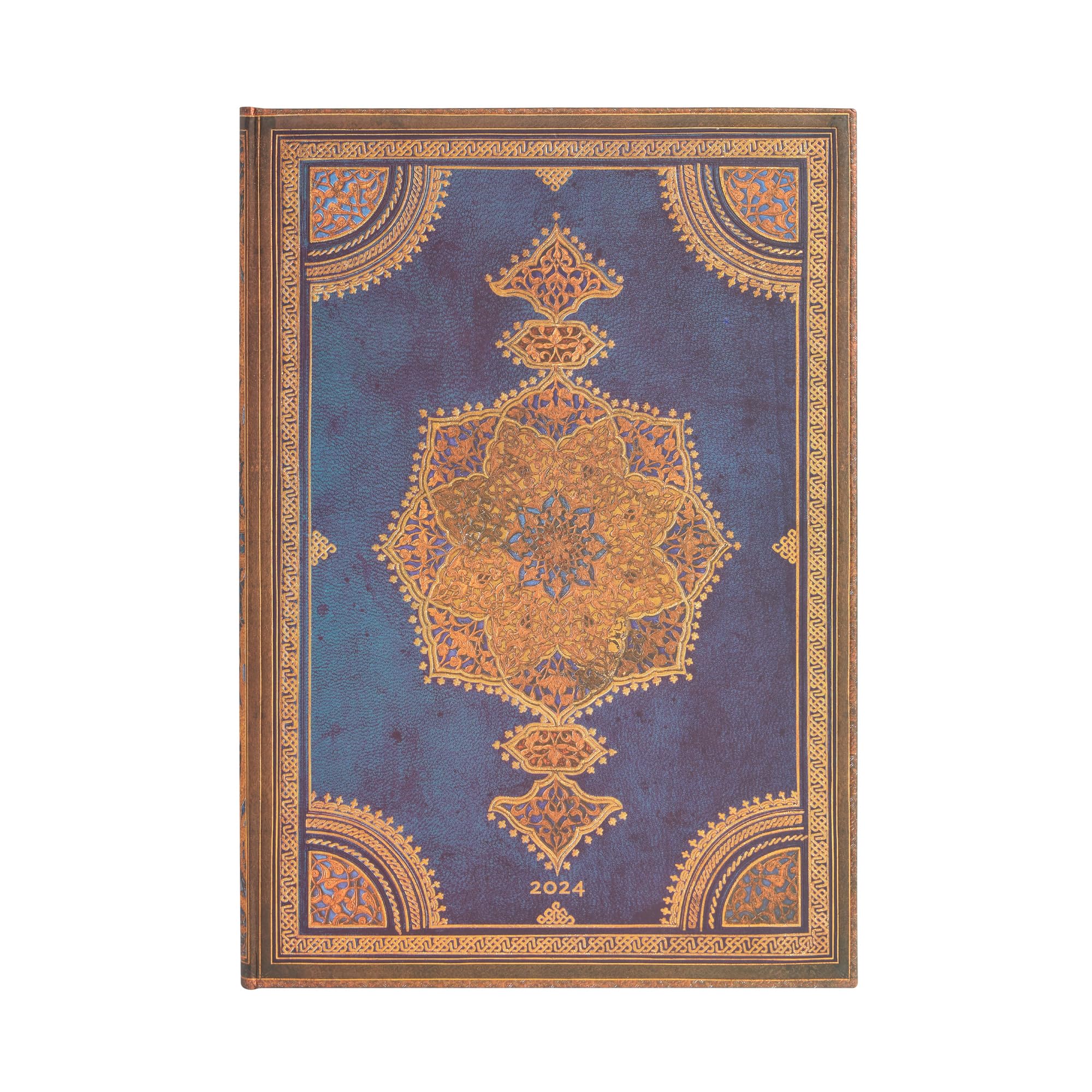 Safavid Indigo (Safavid Binding Art) Grande 12-month Dayplanner 2024