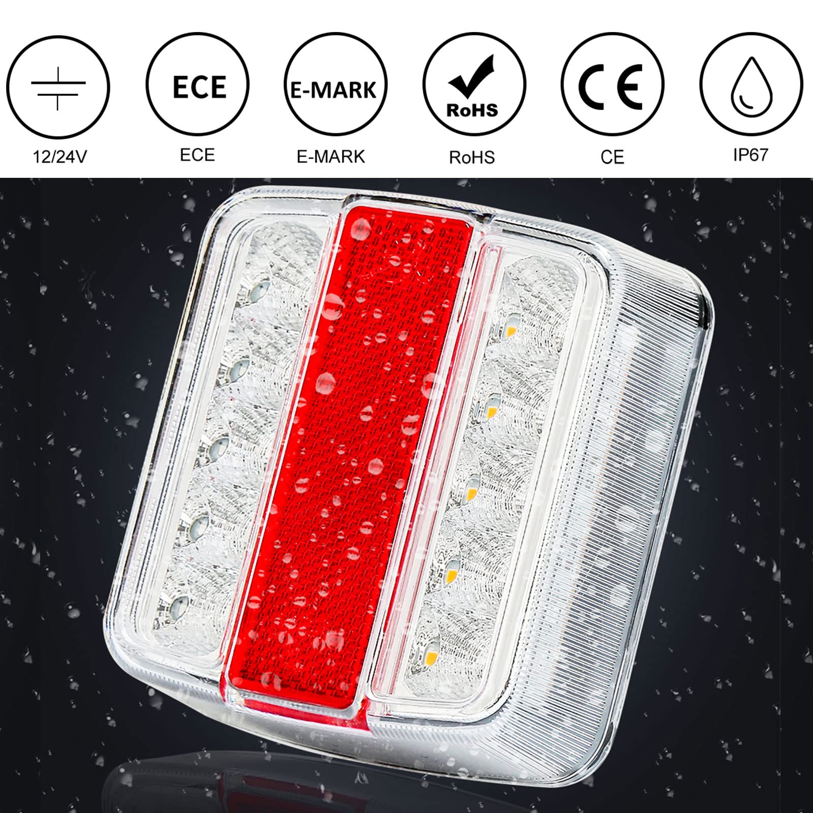 DARKGUARD 1x LED Kentekenplaatverlichting voor Aanhanger 12V