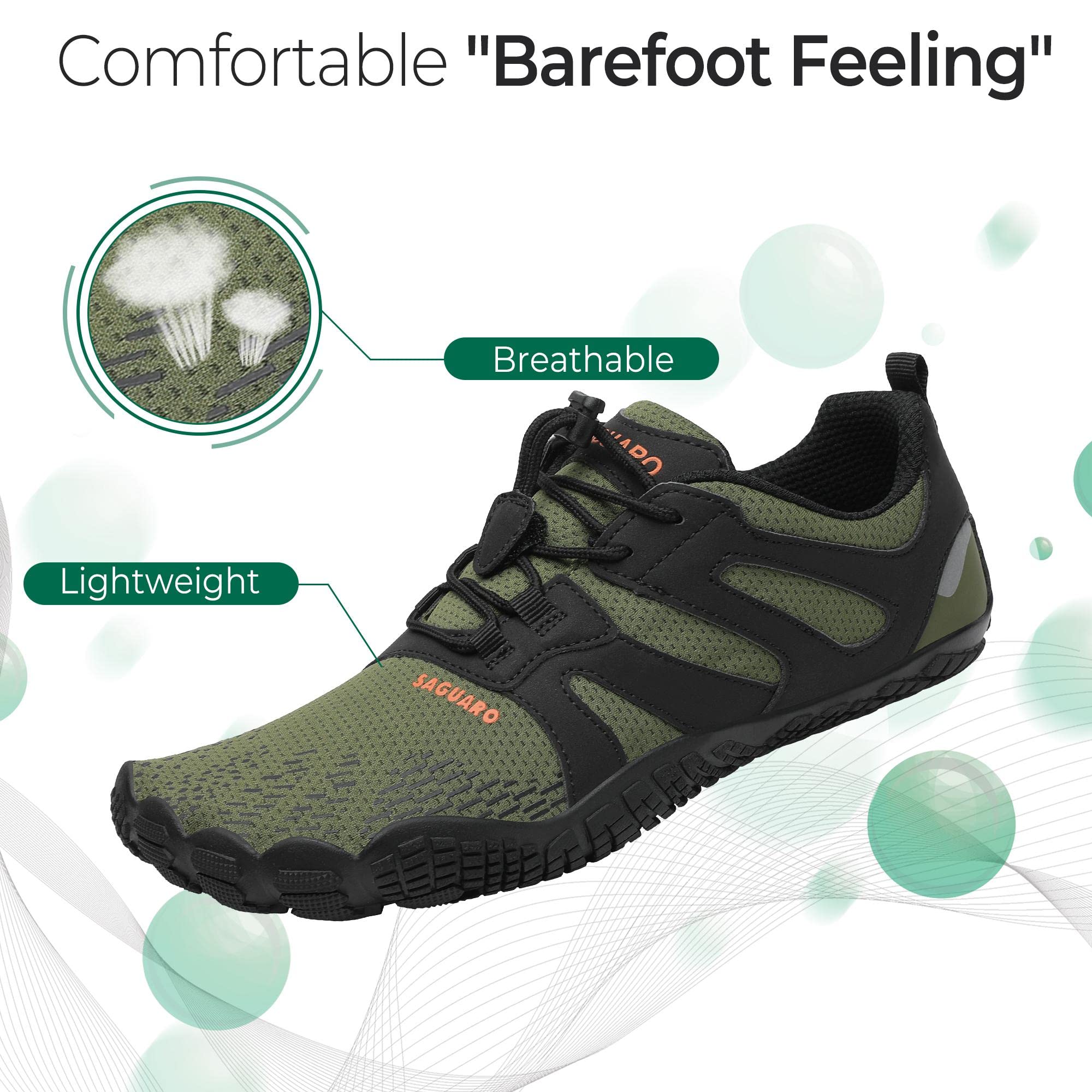 SAGUARO Uomo Donna Scarpe Barefoot Minimaliste Leggere Comod Scarpette da Trekking Trail Running GR.35-48