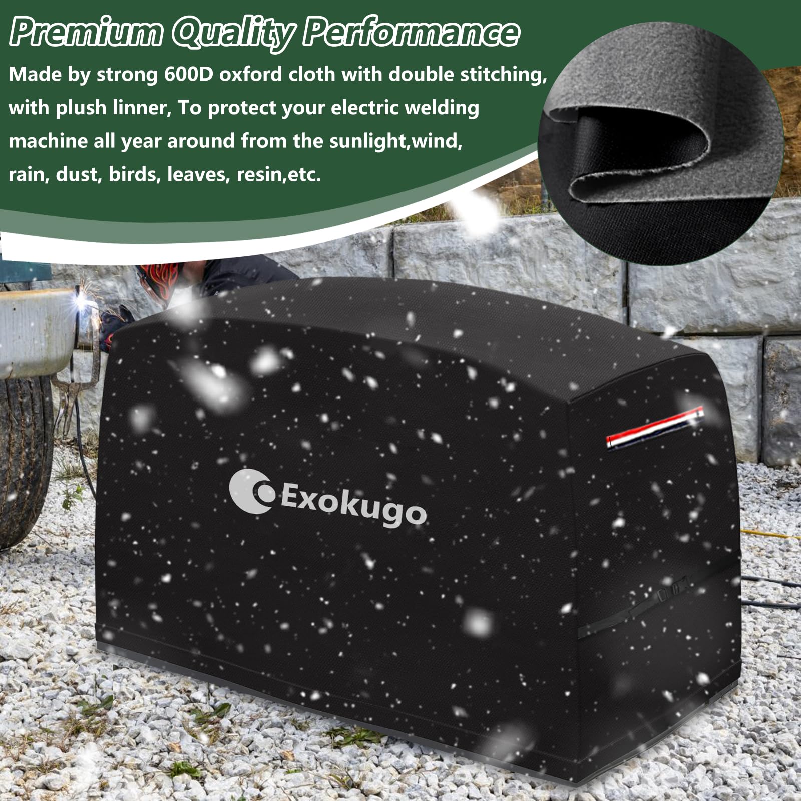 Heavy-Duty Welder Cover – Waterproof 1680D Oxford Fabric, Fits Ranger GXT Engine-Driven Welders (27x21x37 In)