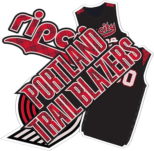 Portland Trail Blazers Trailblazers Calcomanías con licencia oficial de la NBA, calcomanía de vinilo para botella de agua para laptop, álbum de