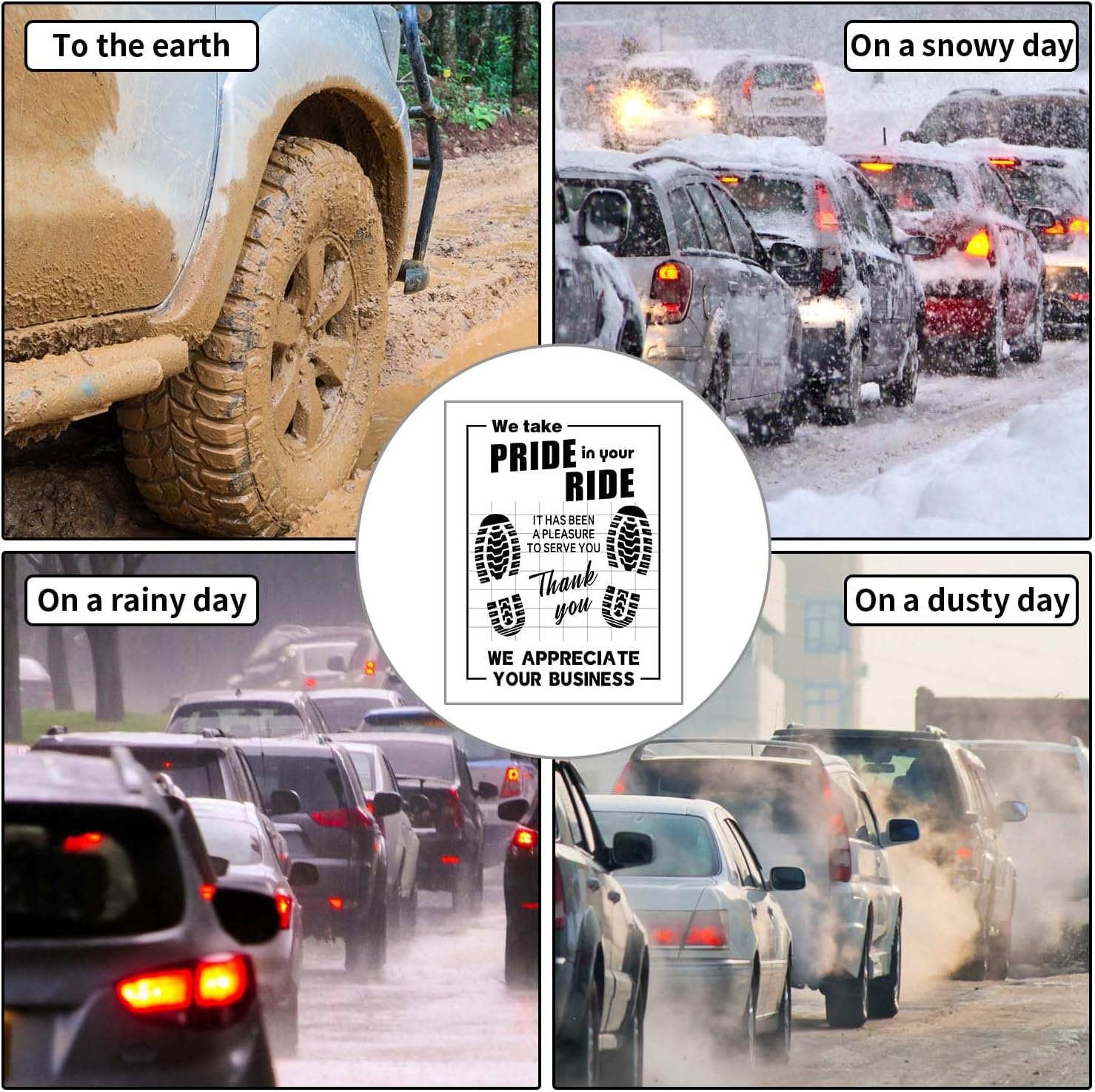 50Pcs Paper Floor Mats for Cars, Disposable White Automotive Floor Mats Kraft Paper, Waterproof Car Foot Pads Protective Papers, Thank You Mats for Car Detailing, Auto Dealership (20" x 16") - Image 6