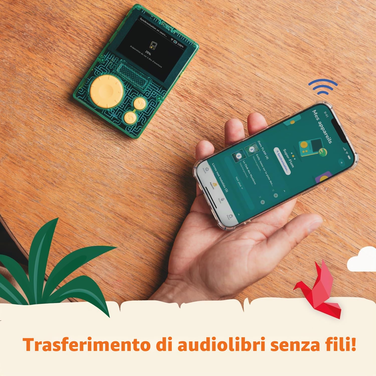 Lunii - Cofanetto Lettore FLAM Gioca D&D (Dungeons And Dragons-Hasbro) -per Bambini dai 7 agli 11 Anni-2 Libri Audio interattivi Inclusi-Scatola di Storie Made in Francia, 3760361141886