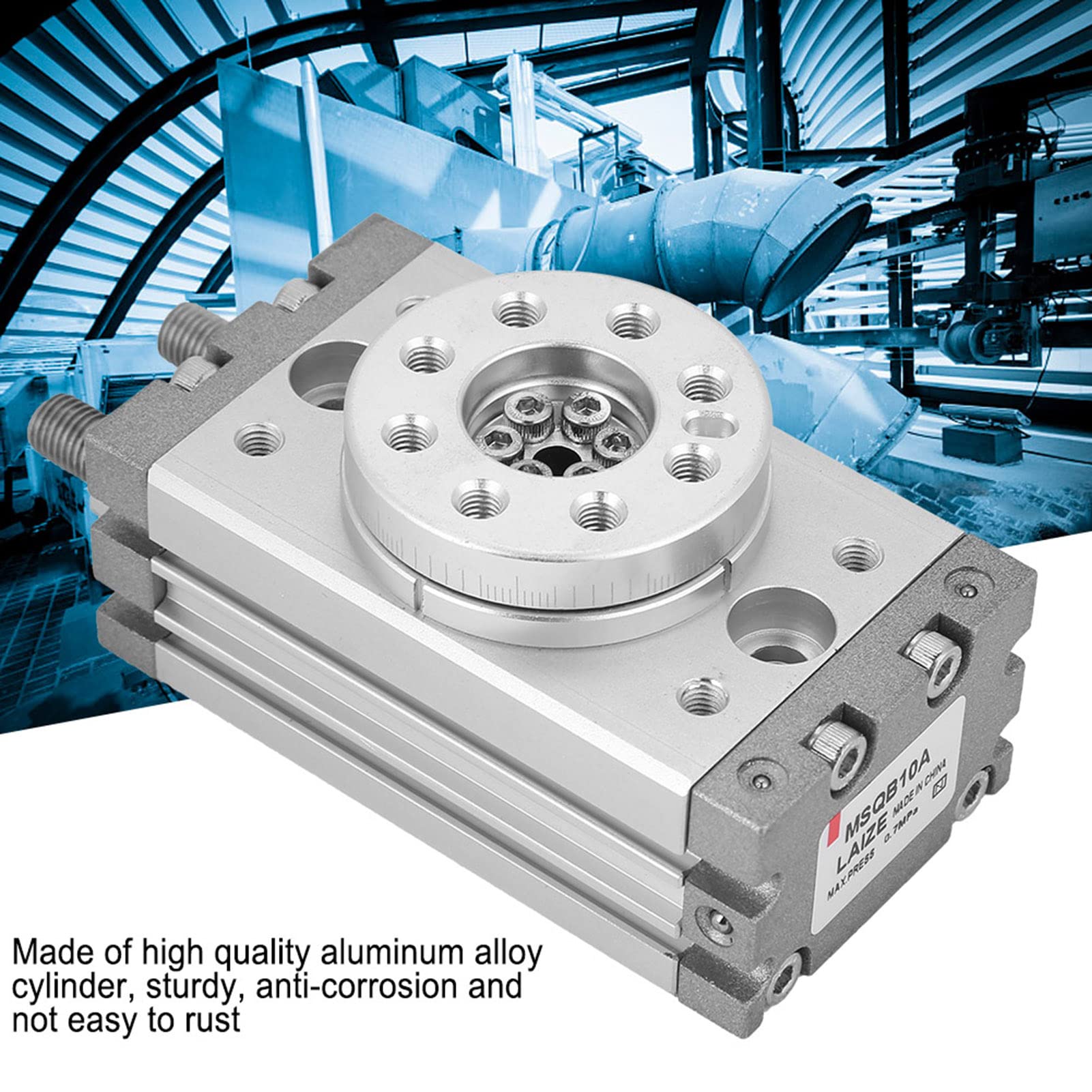 Cylindre Pneumatique Rotatif 180 Degrés Type 15 mm Rotation Précise pour Applications Industrielles 0 à 60 Degrés Celsius