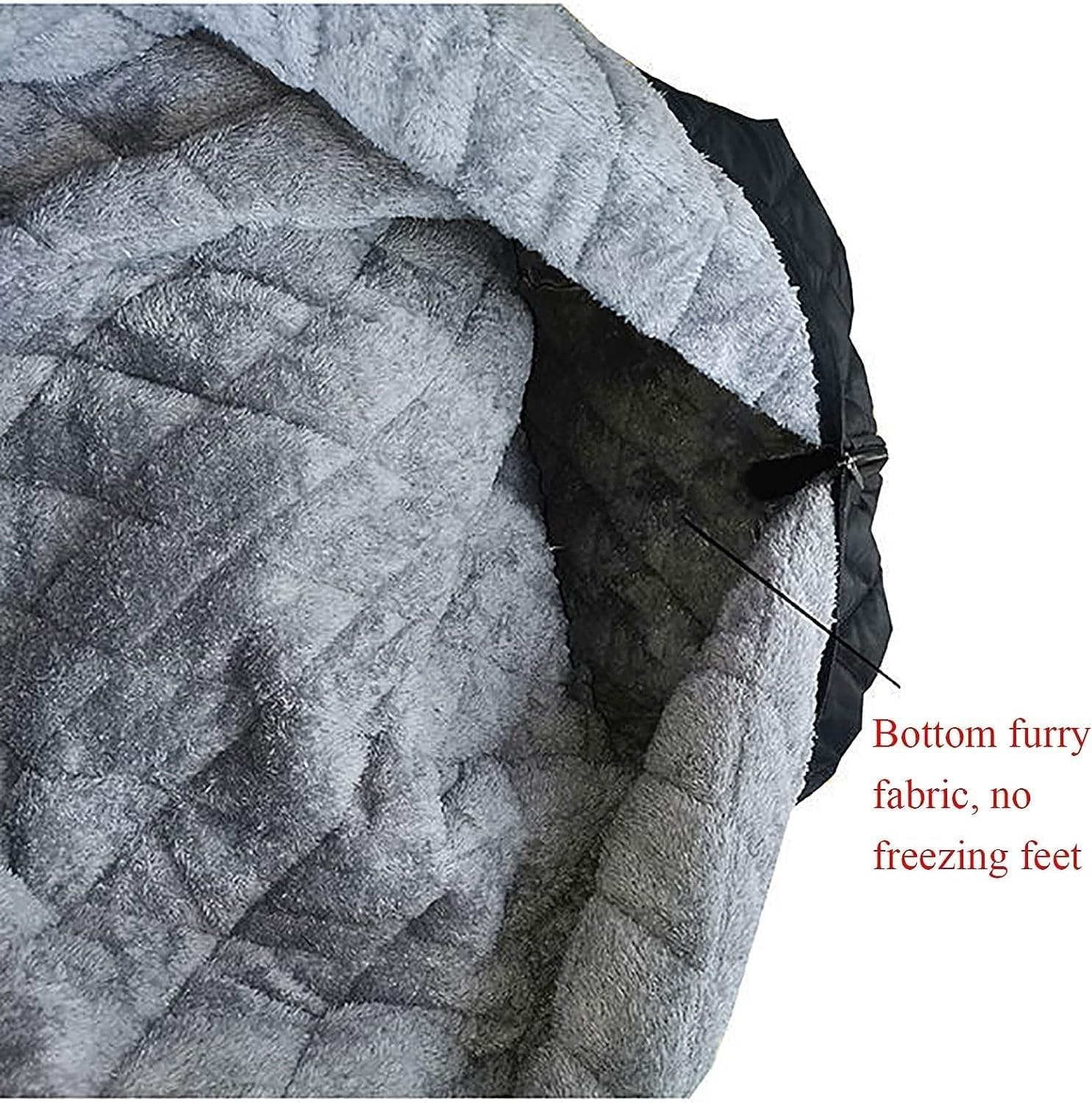Manta con cremallera para silla de ruedas, funda acogedora para silla de ruedas, accesorio para silla de ruedas, manta térmica de felpa, manta envolvente gruesa y cálida para silla de ruedas, saco d