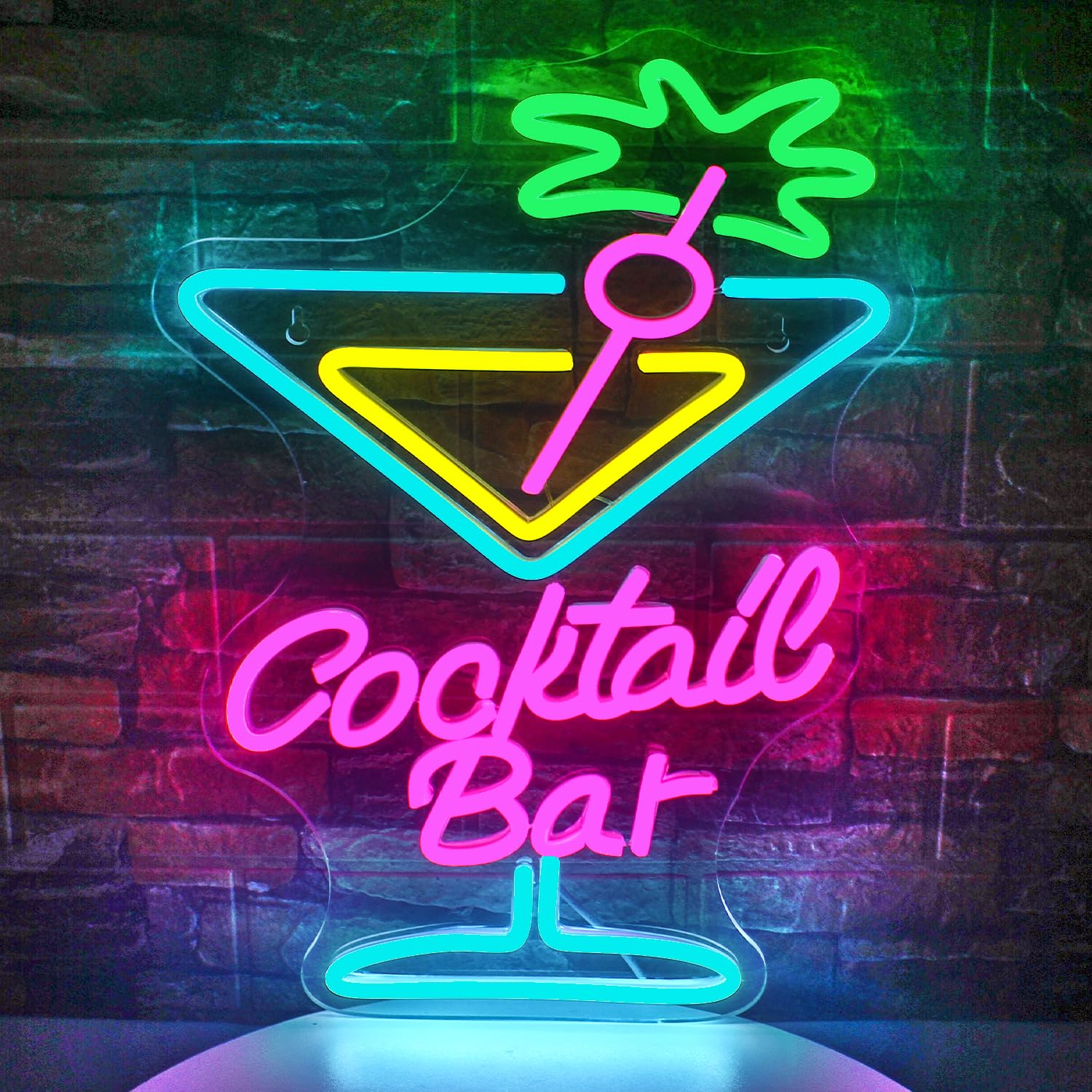 Insegna Al Neon 'Cocktail & Dream' Rosa/Blu - Decorazione USB Per Bar, Camera, Feste E Matrimoni - Foto 12