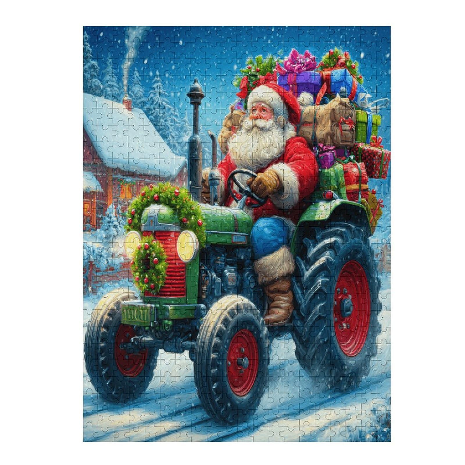 Agriculture Vintage Tractor 500 Pieces Set Classic Jigsaw Puzzle Rural Life Teen Fans 14-18 Yrs Logic Skill Leisure Adventure Valentines Gift Eco-friendly Recycled Cardboard 500 PCS