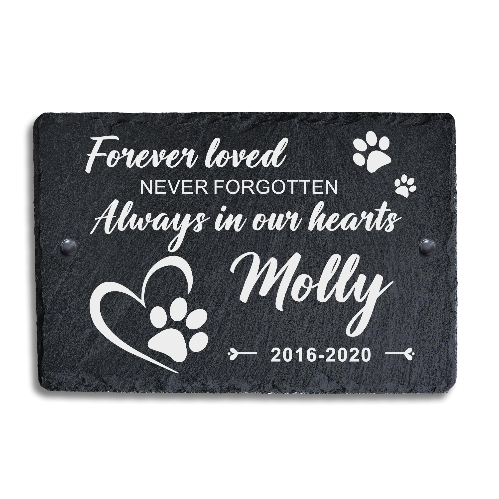 EDSG Pet Memorial Plaque Personalised Pet Memorial Gifts Dog Cat Memorial Gifts UV Printed Pet Memorial Stones Custom Pets Dog Bereavement Gifts Loss Of Pet Gift(Dog)