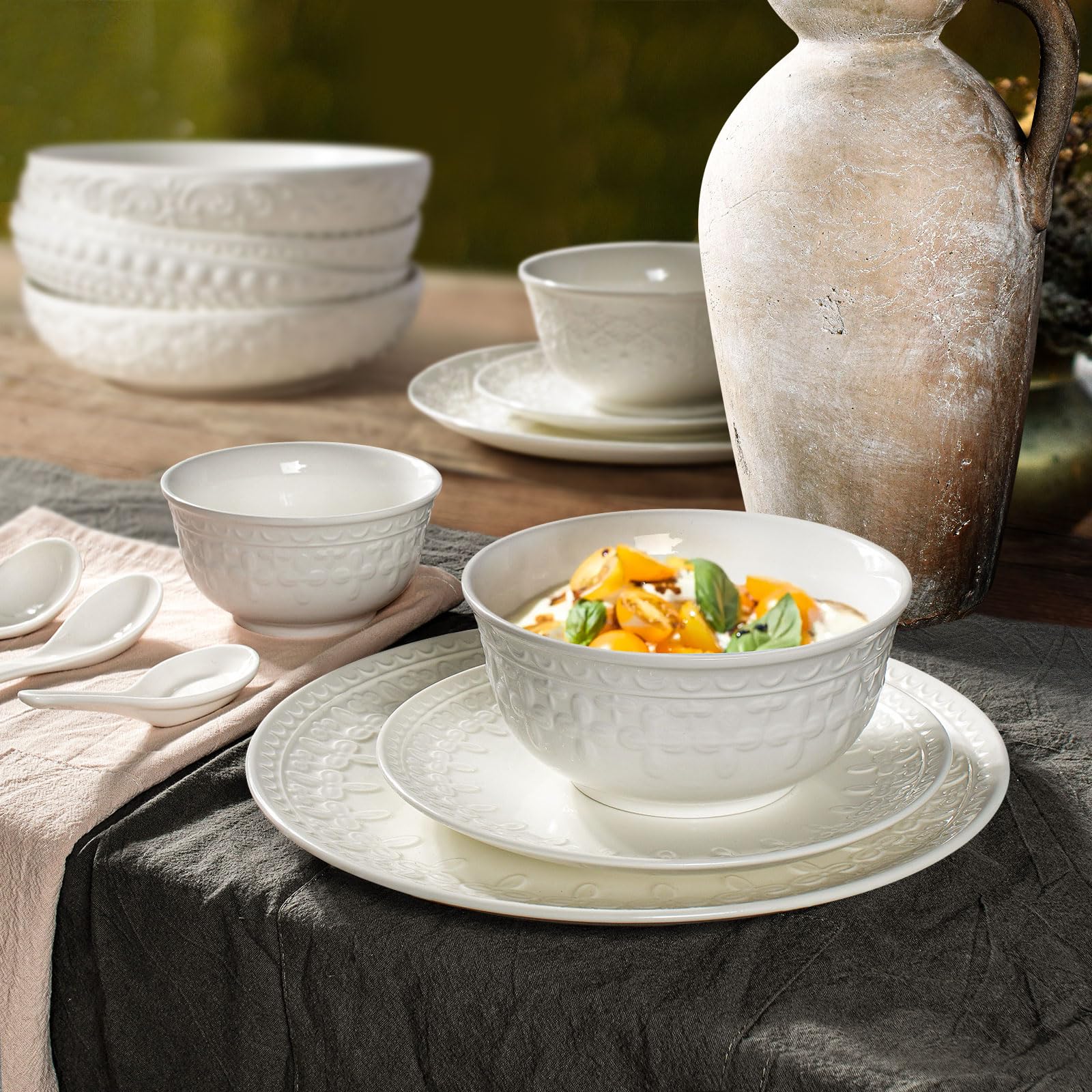 Corelle Dinnerware Set Cereal Bowls Set Of Ceramic Soup Bowls