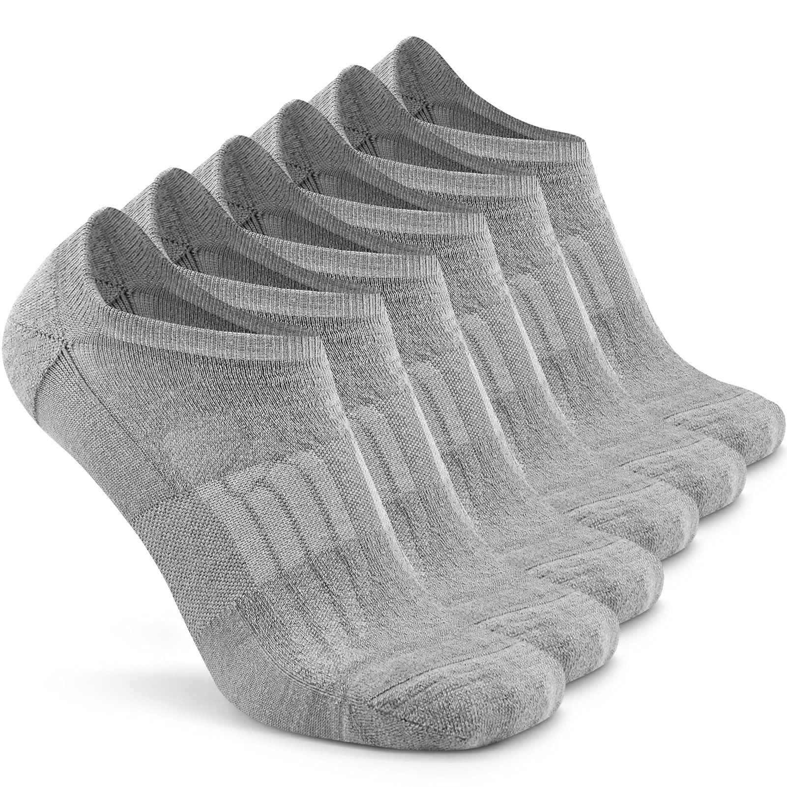 Busy SocksNo Show Merino Wool Athletic Running Socks for Men Women,Low Cut Thin Soft Sport Wool Socks with Non-Slip Grips