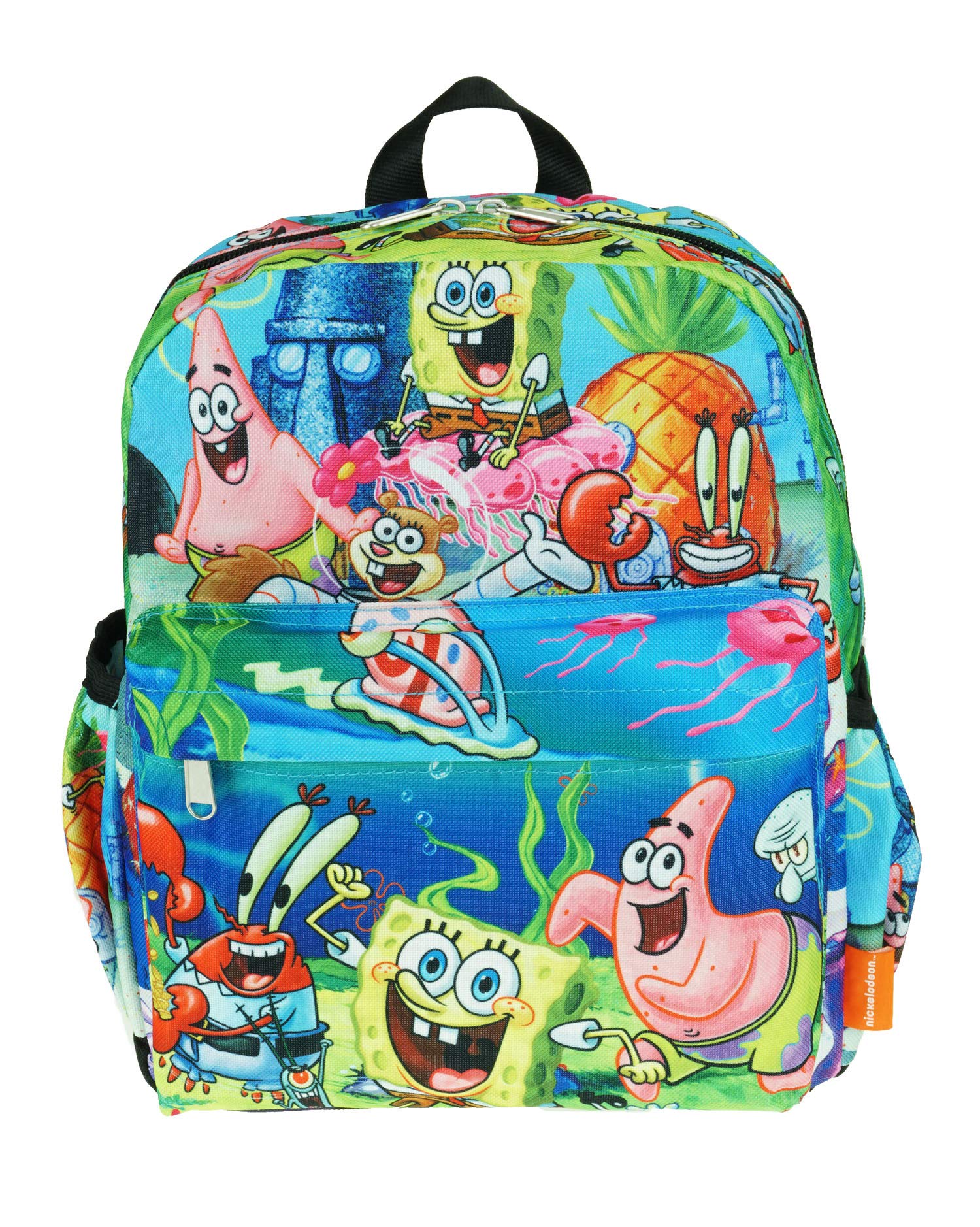 KBNL SpongeBob 12 inch Deluxe Allover Print Daypack - A21204, Multicolor, Medium