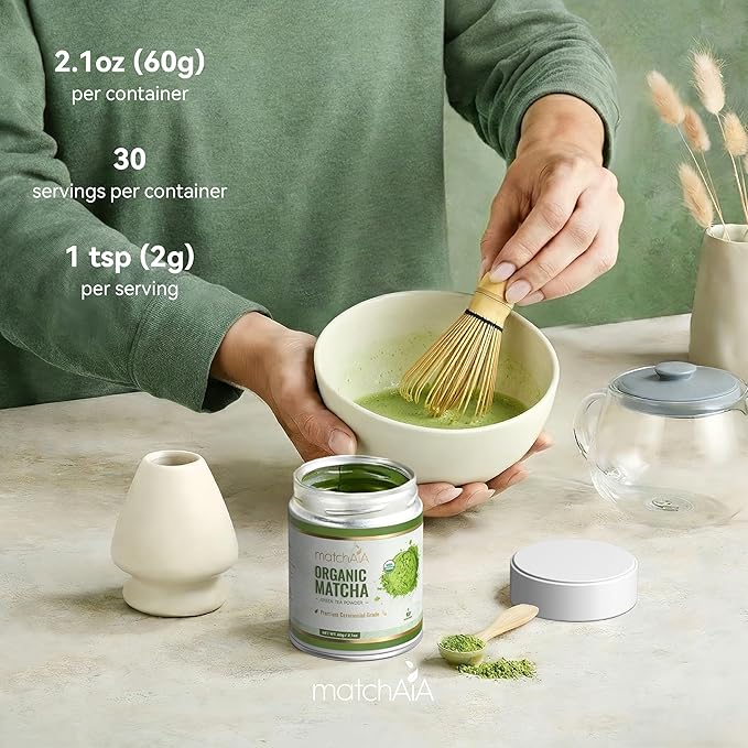 Té Matcha Verde Orgánico Premium en Polvo 60g miniatura 7